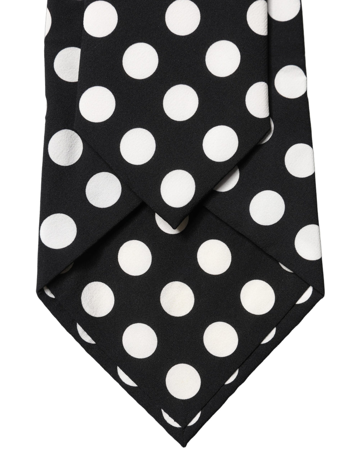 Dolce & Gabbana Dark Gray White Polka Dot Silk Adjustable Women NeckWomen's Women's Tie