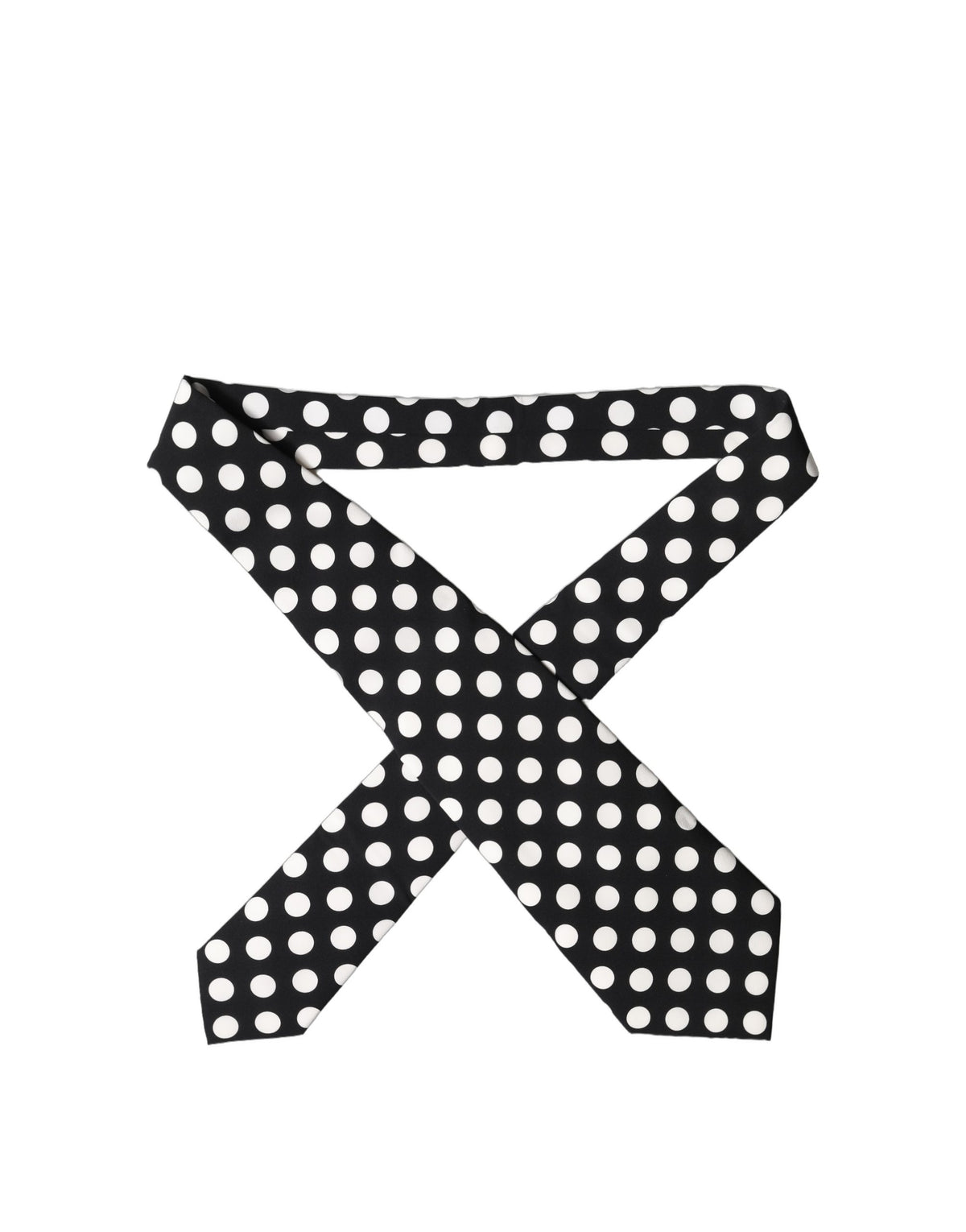 Dolce & Gabbana Dark Gray White Polka Dot Silk Adjustable Women NeckWomen's Women's Tie