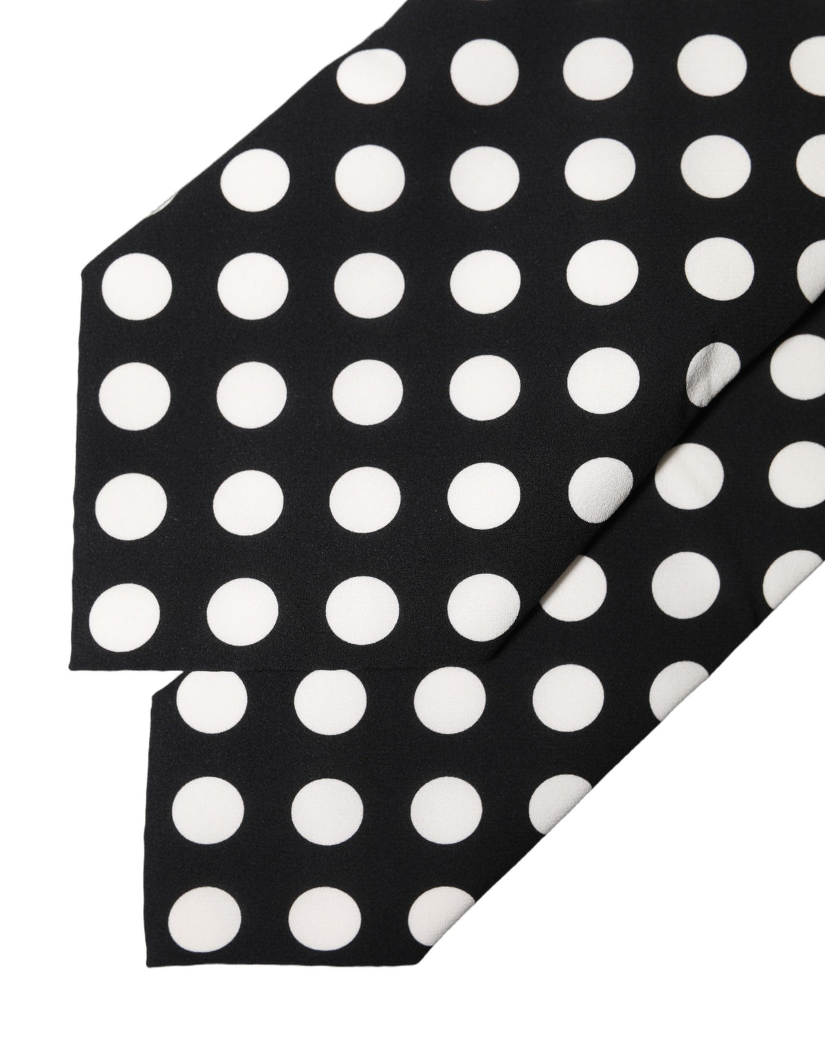 Dolce & Gabbana Dark Gray White Polka Dot Silk Adjustable Women NeckWomen's Women's Tie