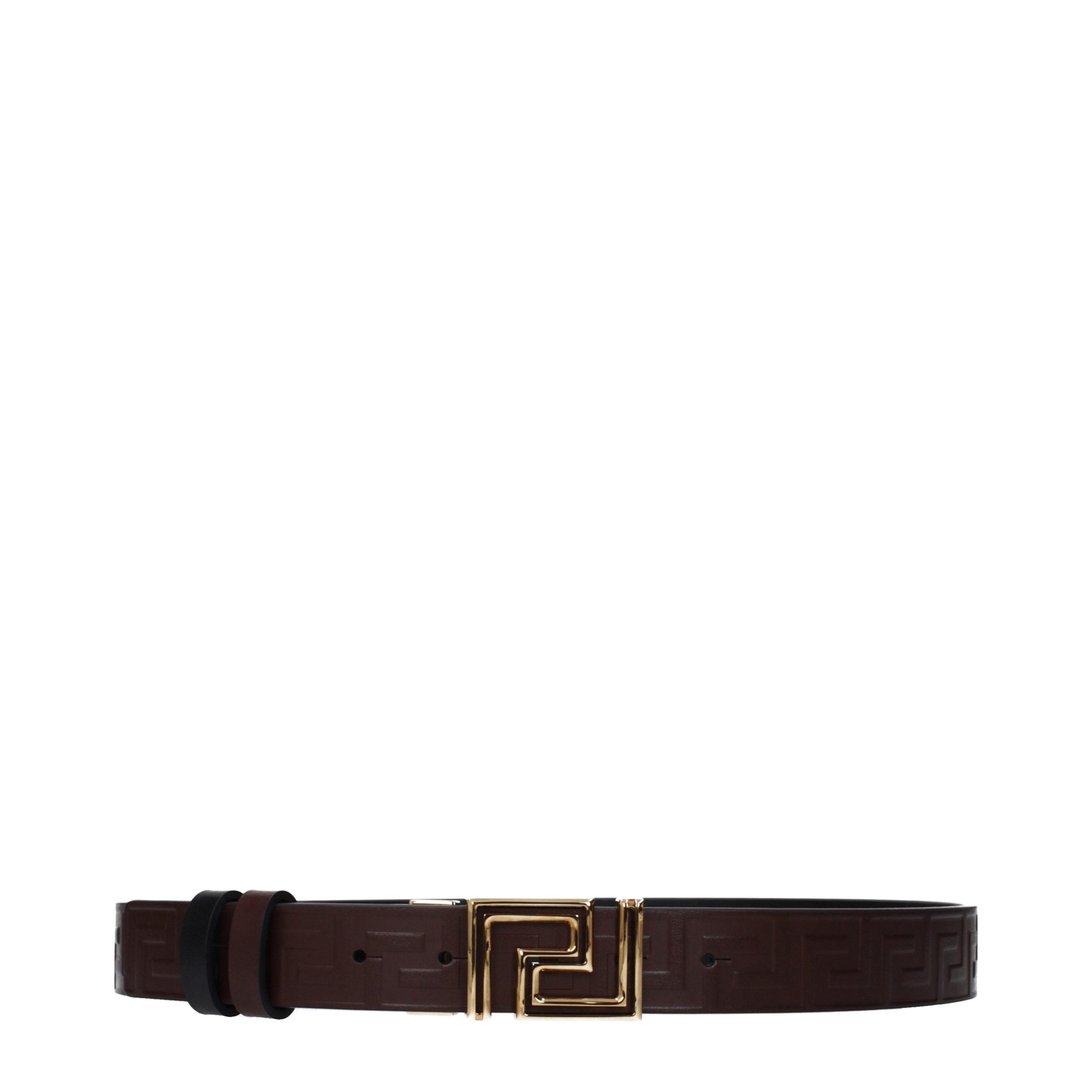 Versace Brown Leather Regular Women's Belt