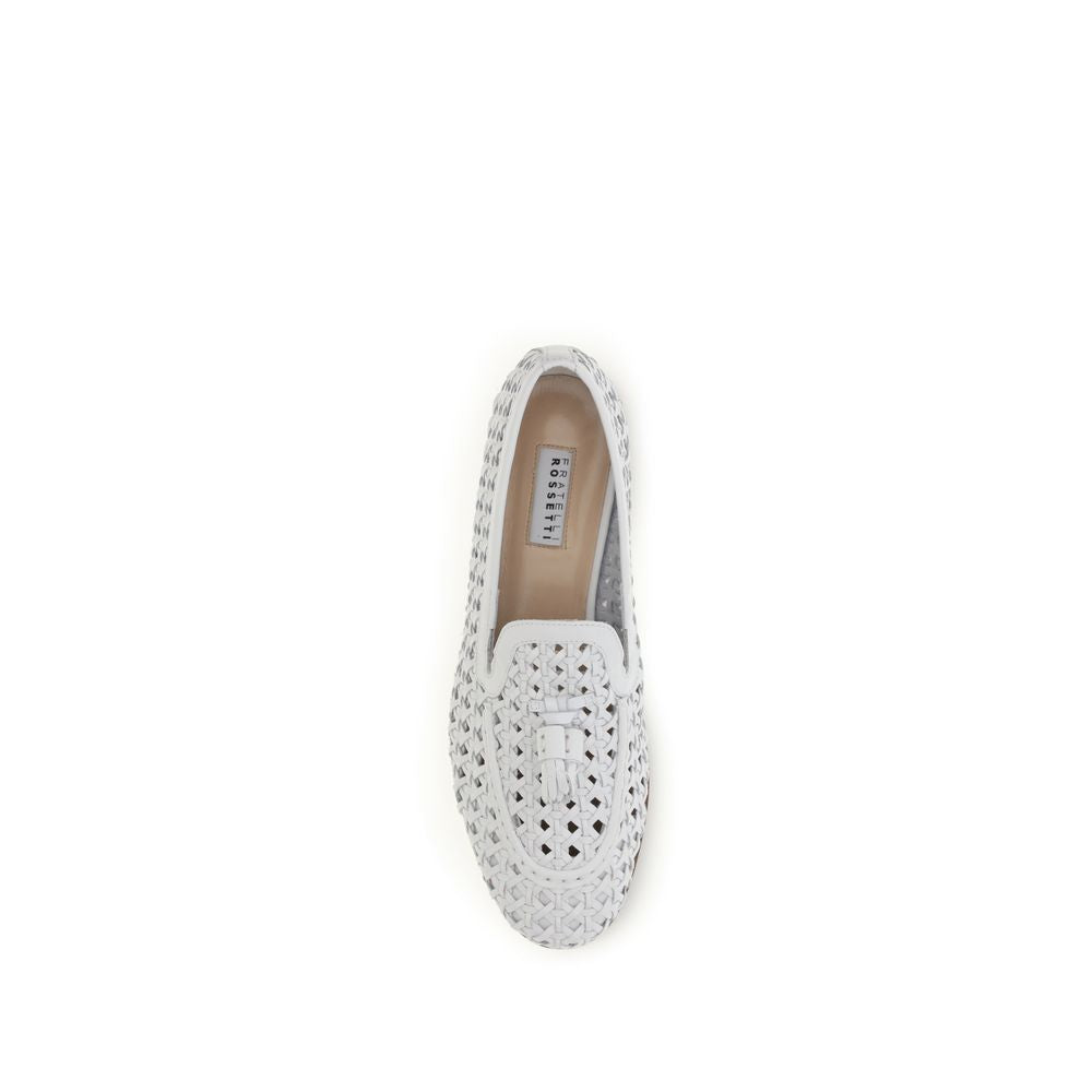 Fratelli Rossetti White Calf Leather Bos Taurus Slip-On Women's Loafers