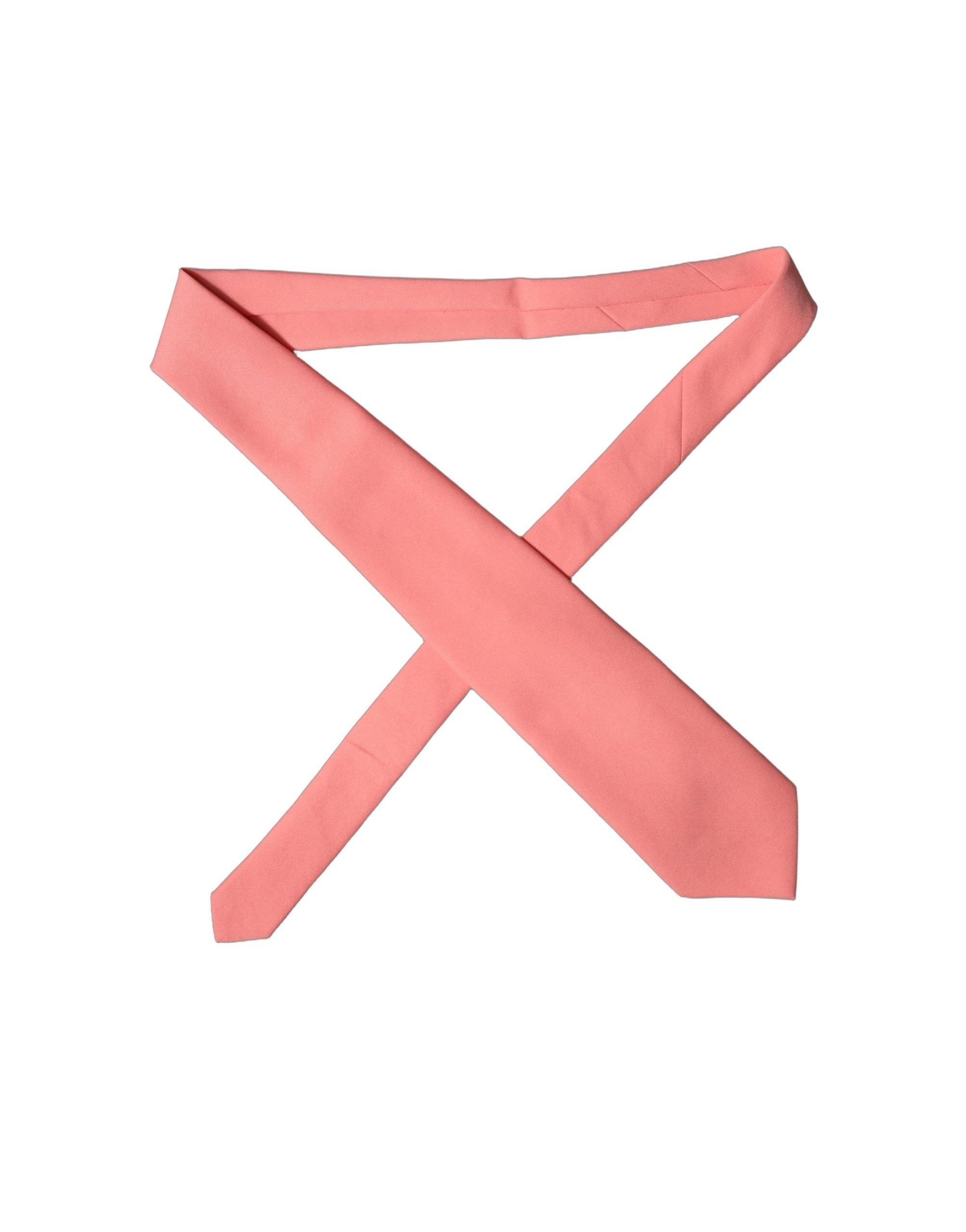 Dolce & Gabbana Coral Pink Polyester Adjustable Women Women'sd NeckWomen's Women's Tie