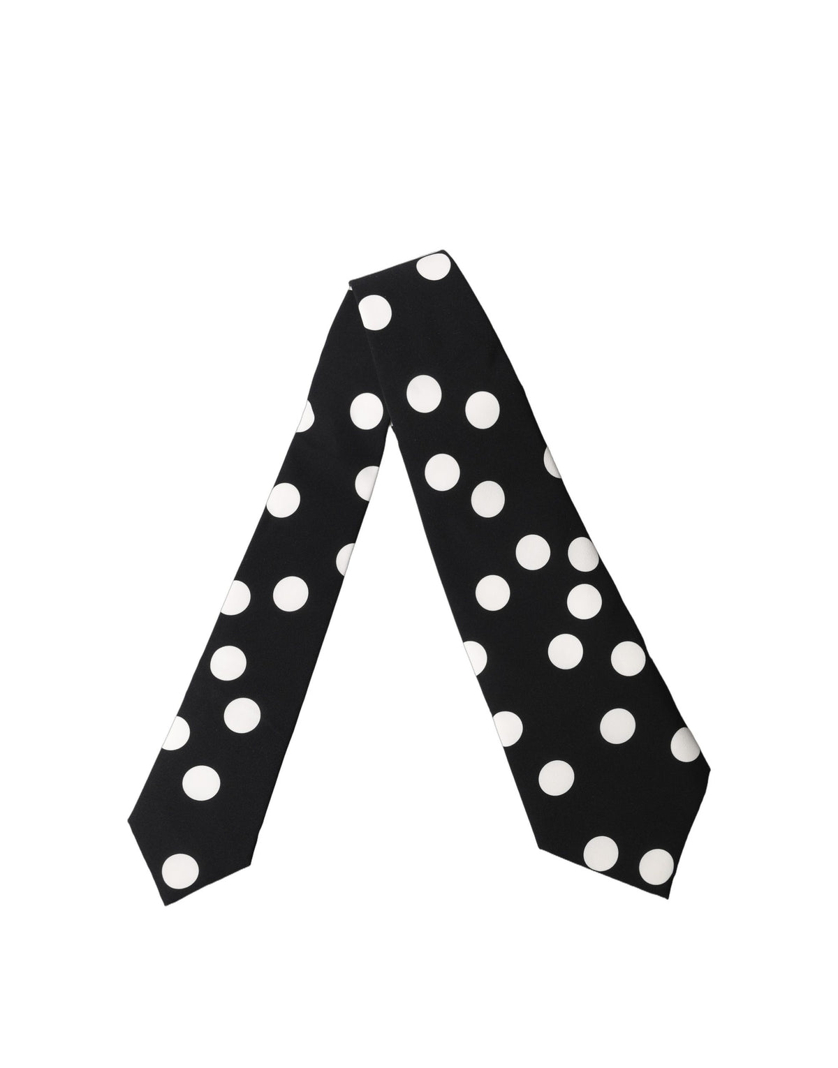 Dolce & Gabbana Black White Polka Dot Silk Adjustable Women NeckWomen's Women's Tie