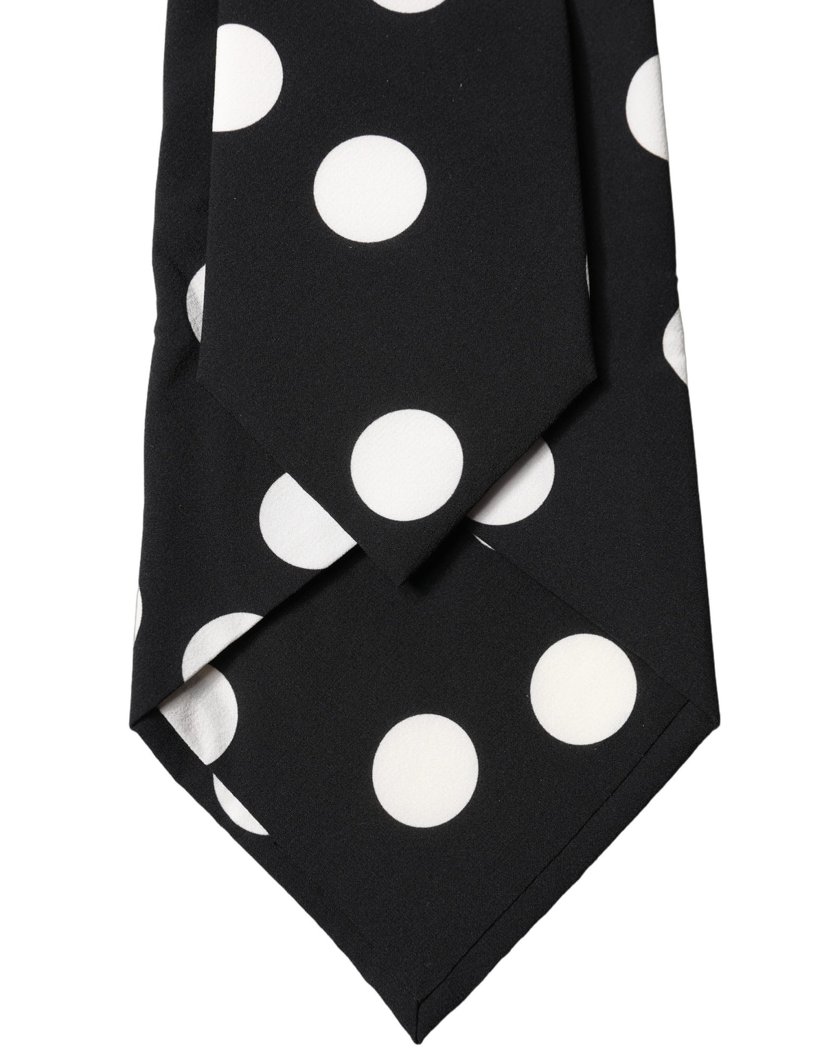 Dolce & Gabbana Black White Polka Dot Silk Adjustable Women NeckWomen's Women's Tie
