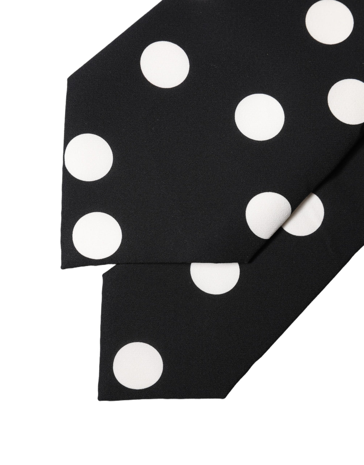Dolce & Gabbana Black White Polka Dot Silk Adjustable Women NeckWomen's Women's Tie
