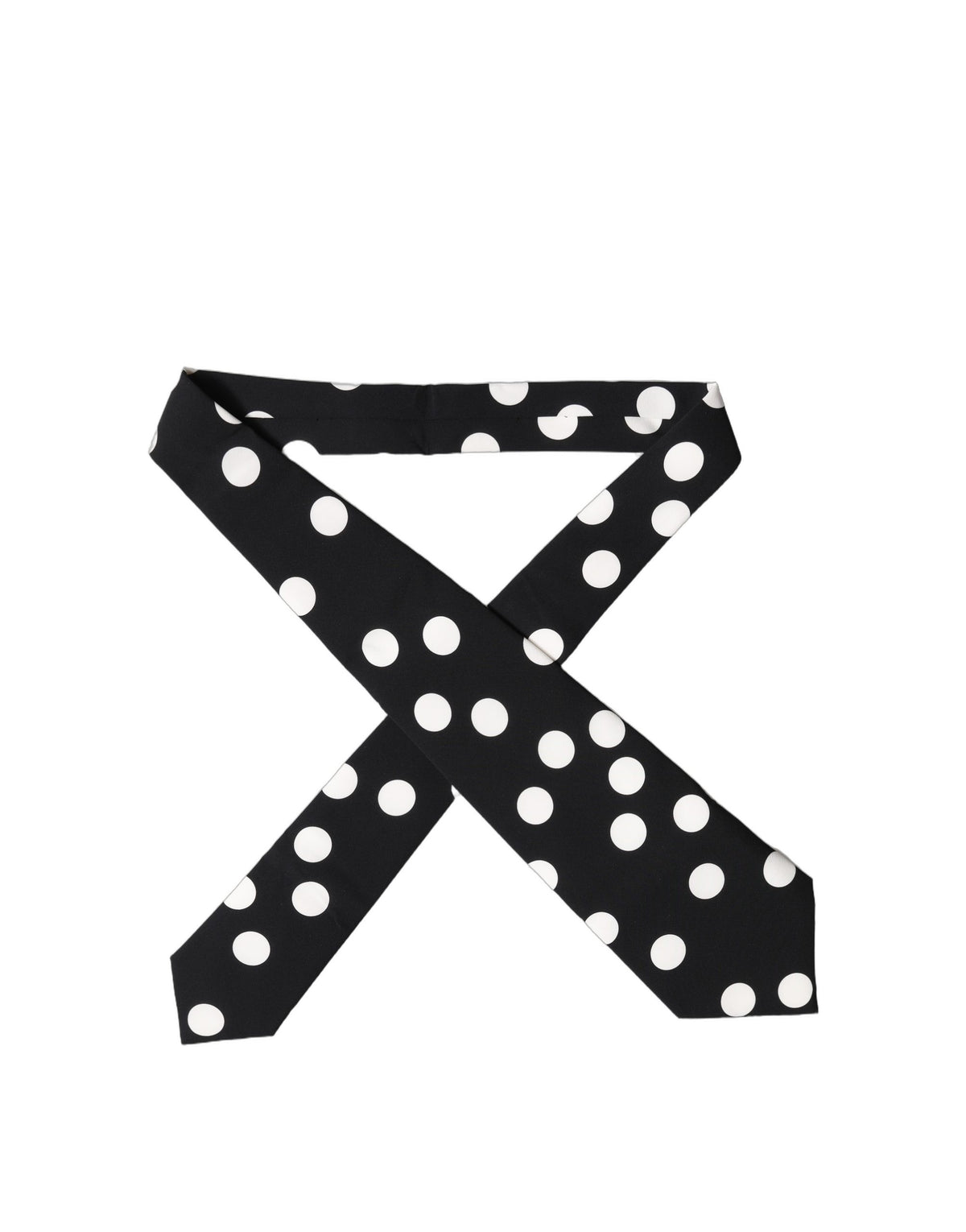 Dolce & Gabbana Black White Polka Dot Silk Adjustable Women NeckWomen's Women's Tie