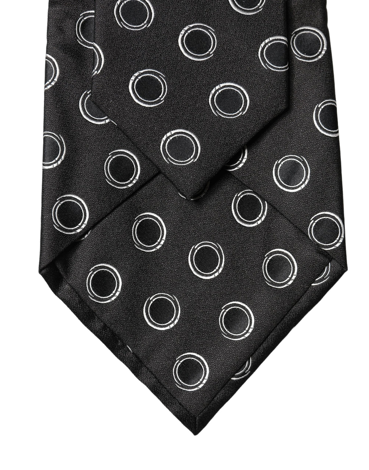 Dolce & Gabbana Dark Gray White Polka Dot Silk Adjustable Women NeckWomen's Women's Tie