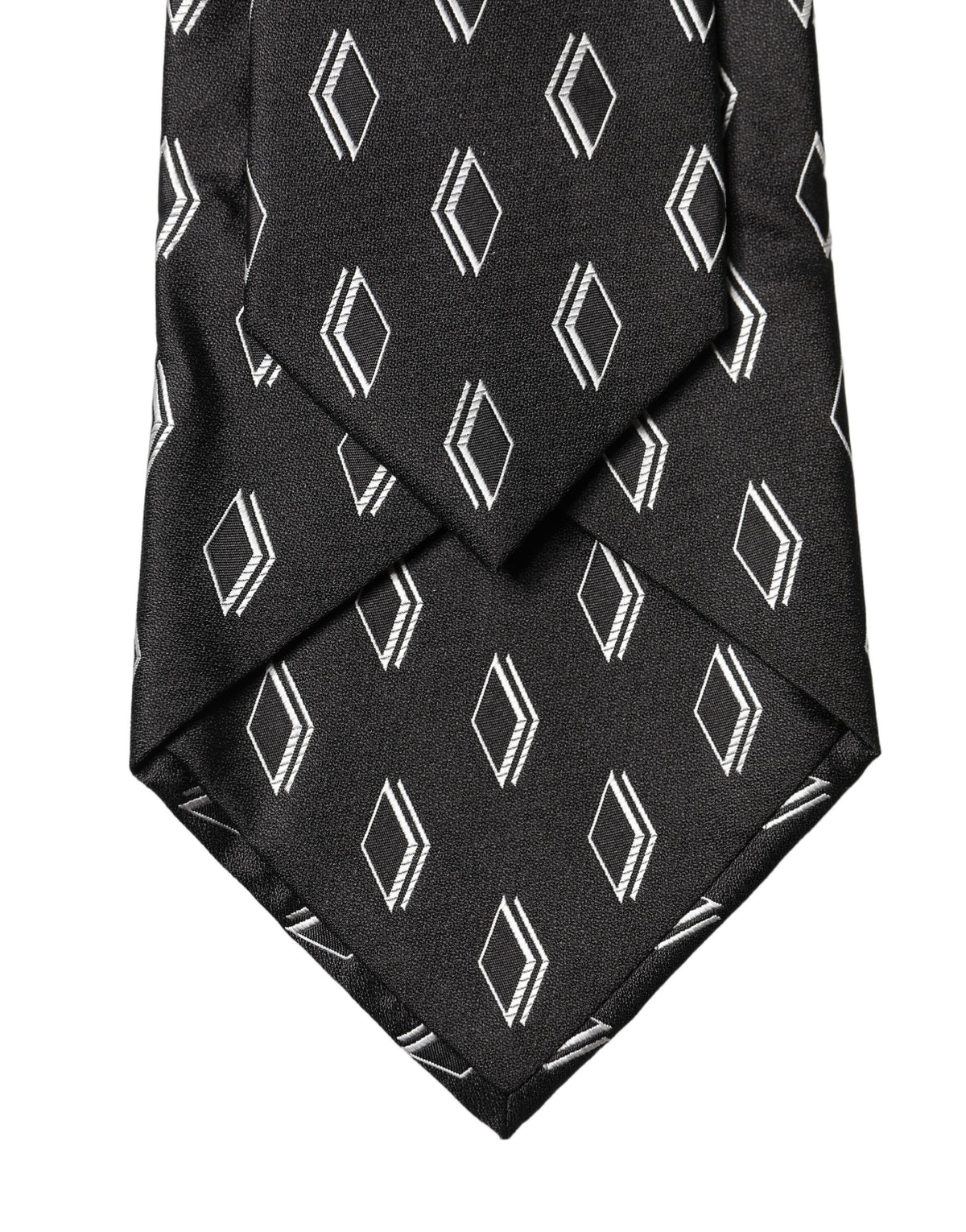 Dolce & Gabbana Dark Gray Patterned Silk Adjustable Women Women'sd NeckWomen's Women's Tie