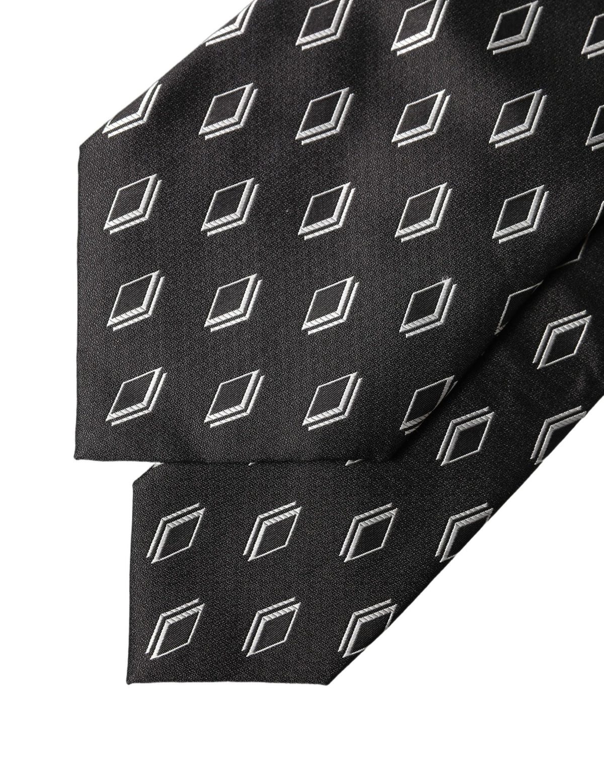 Dolce & Gabbana Dark Gray Patterned Silk Adjustable Women Women'sd NeckWomen's Women's Tie