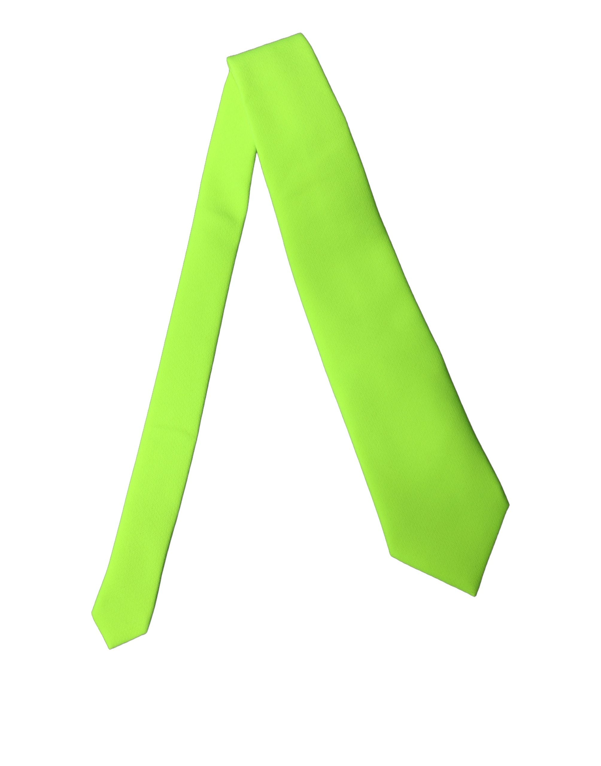 Dolce & Gabbana Neon Green Polyester Adjustable Women Women'sd NeckWomen's Women's Tie