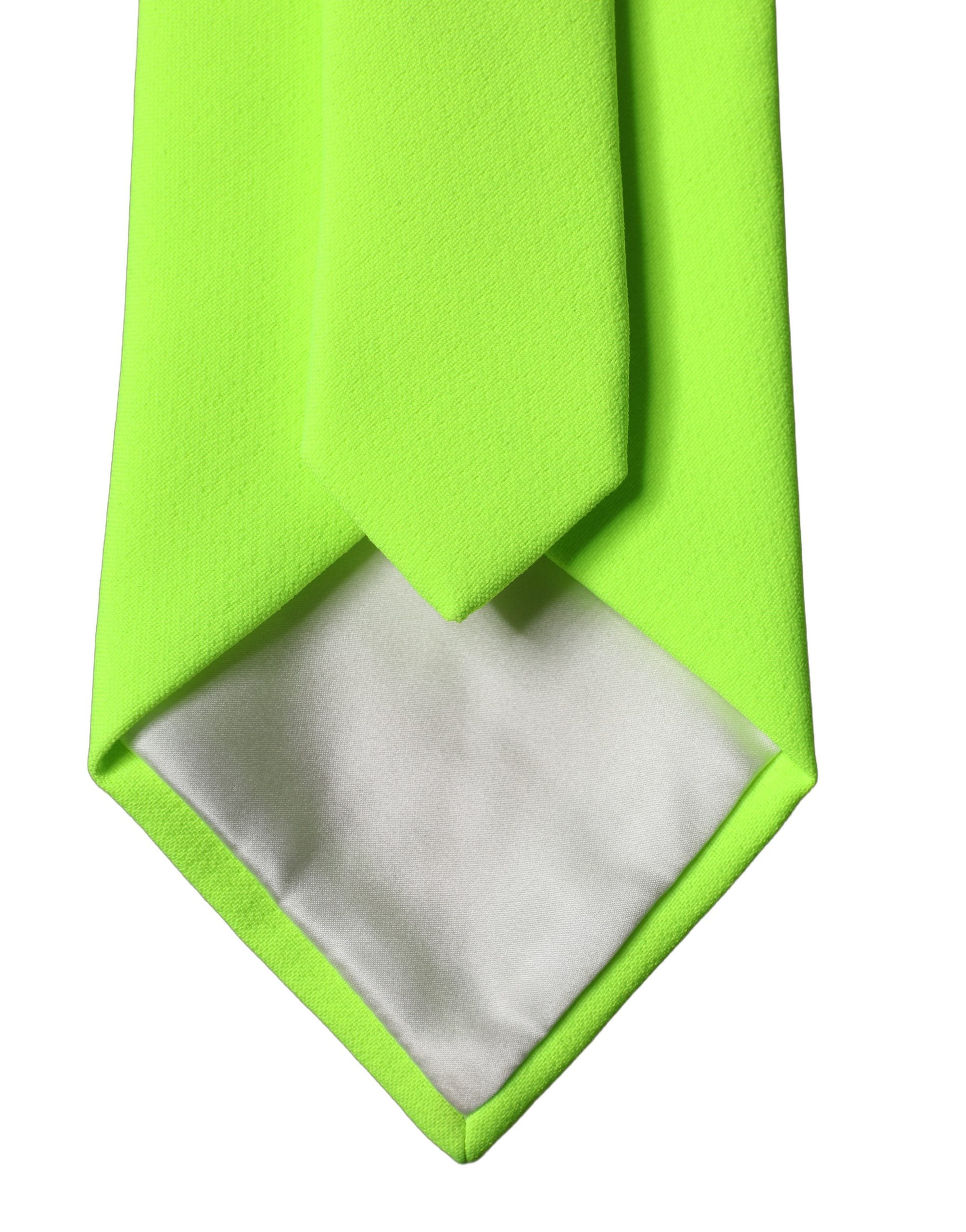 Dolce & Gabbana Neon Green Polyester Adjustable Women Women'sd NeckWomen's Women's Tie