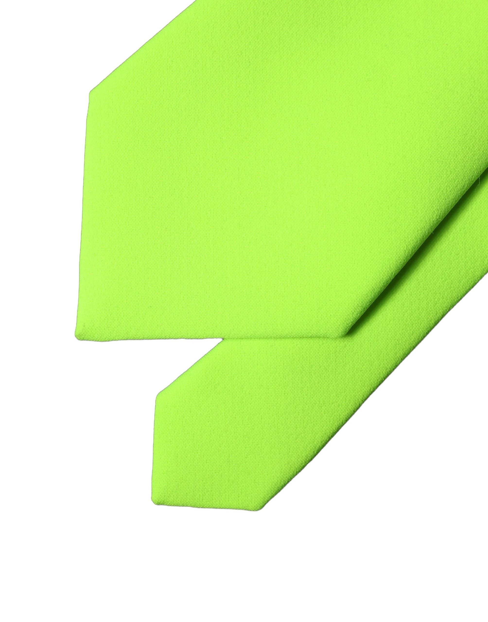 Dolce & Gabbana Neon Green Polyester Adjustable Women Women'sd NeckWomen's Women's Tie