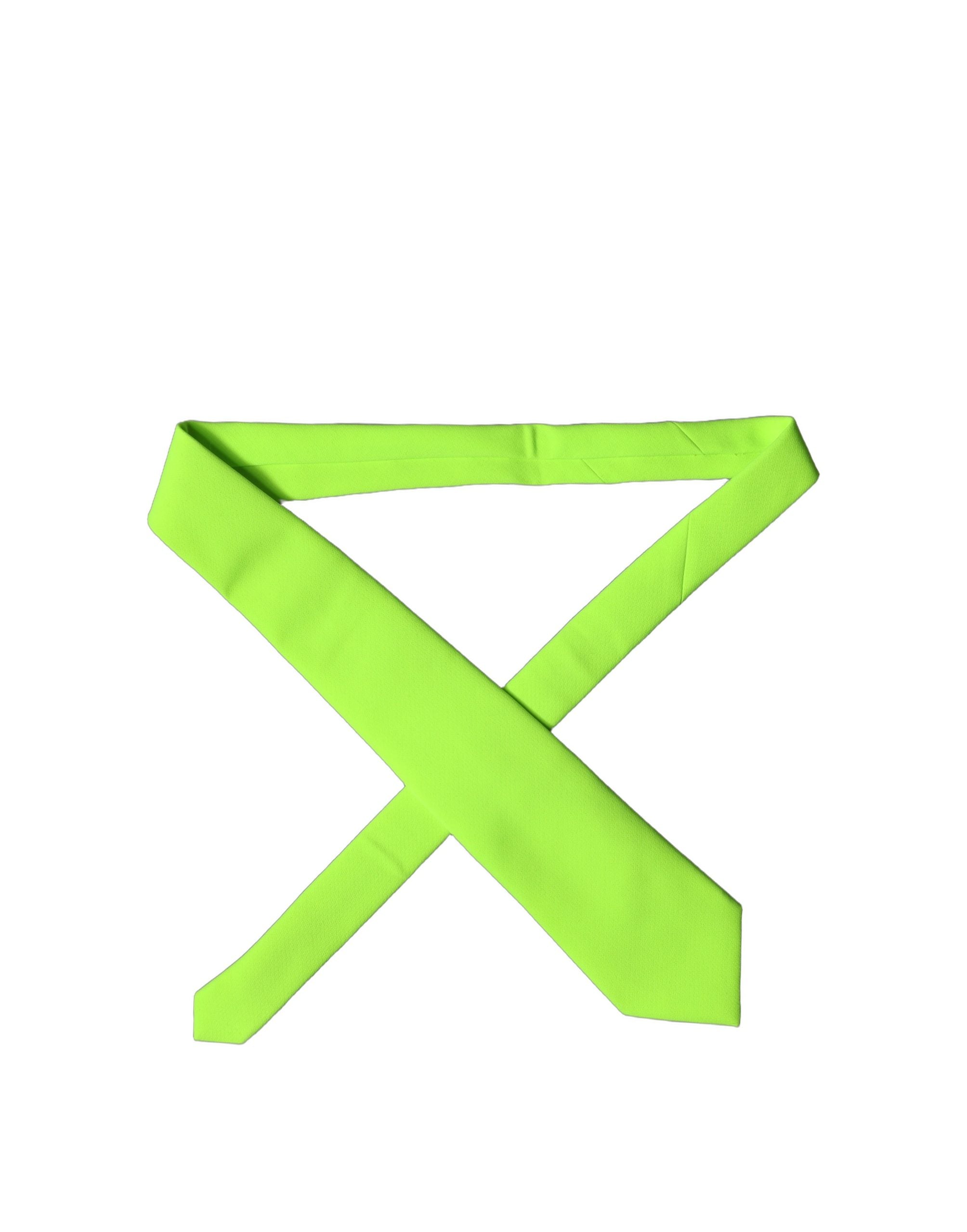 Dolce & Gabbana Neon Green Polyester Adjustable Women Women'sd NeckWomen's Women's Tie