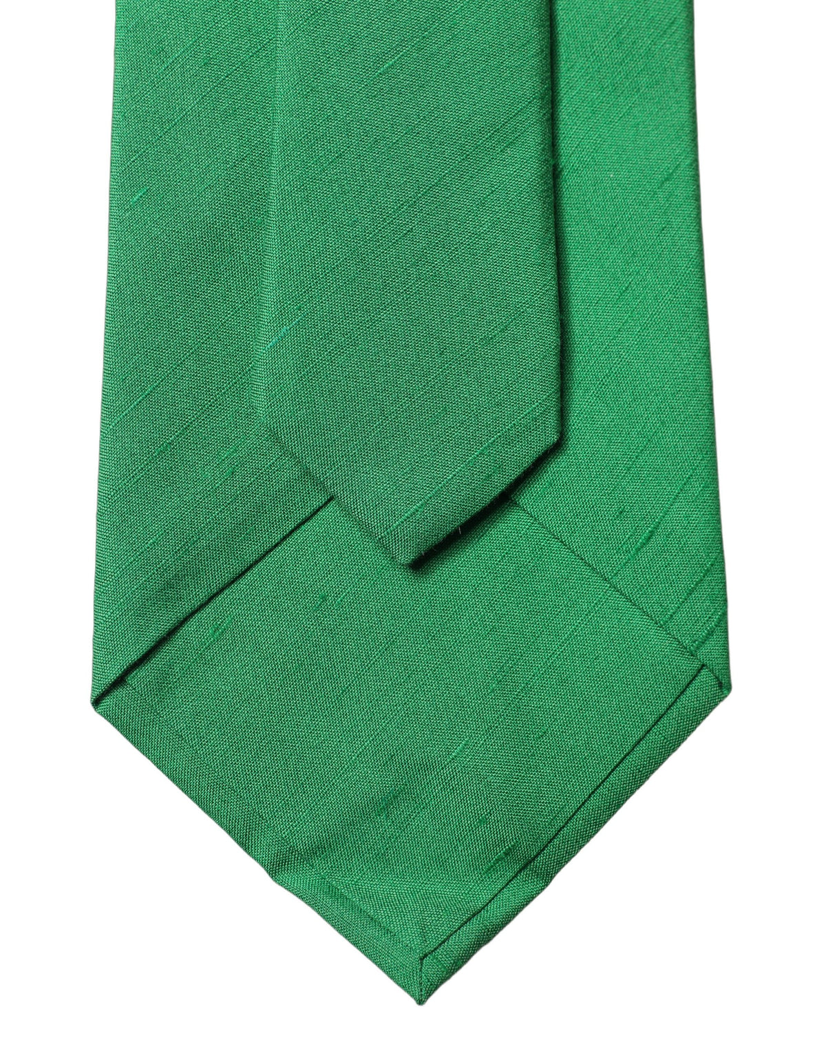 Dolce & Gabbana Green Solid Silk Cotton Adjustable Women NeckWomen's Women's Tie