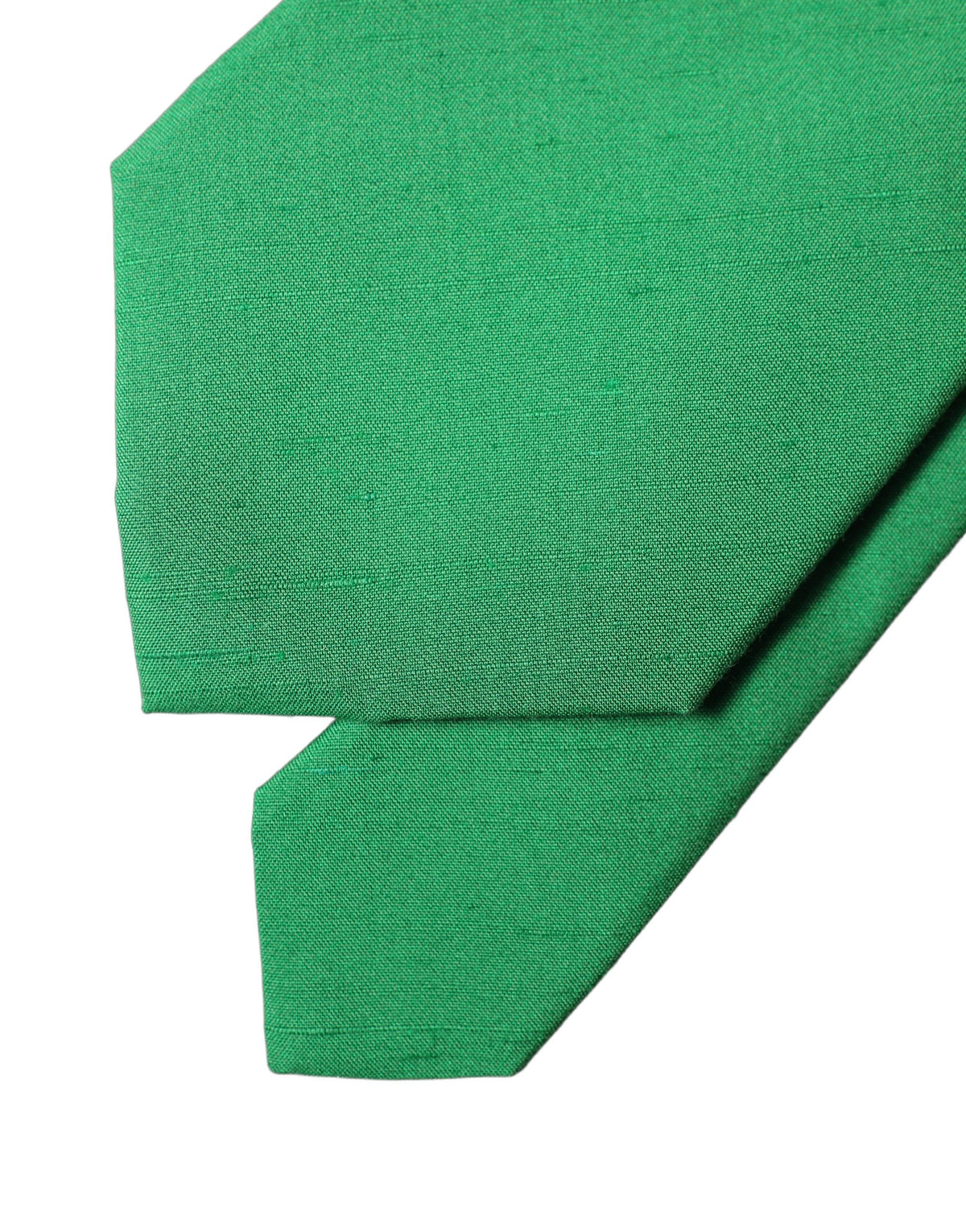 Dolce & Gabbana Green Solid Silk Cotton Adjustable Women NeckWomen's Women's Tie