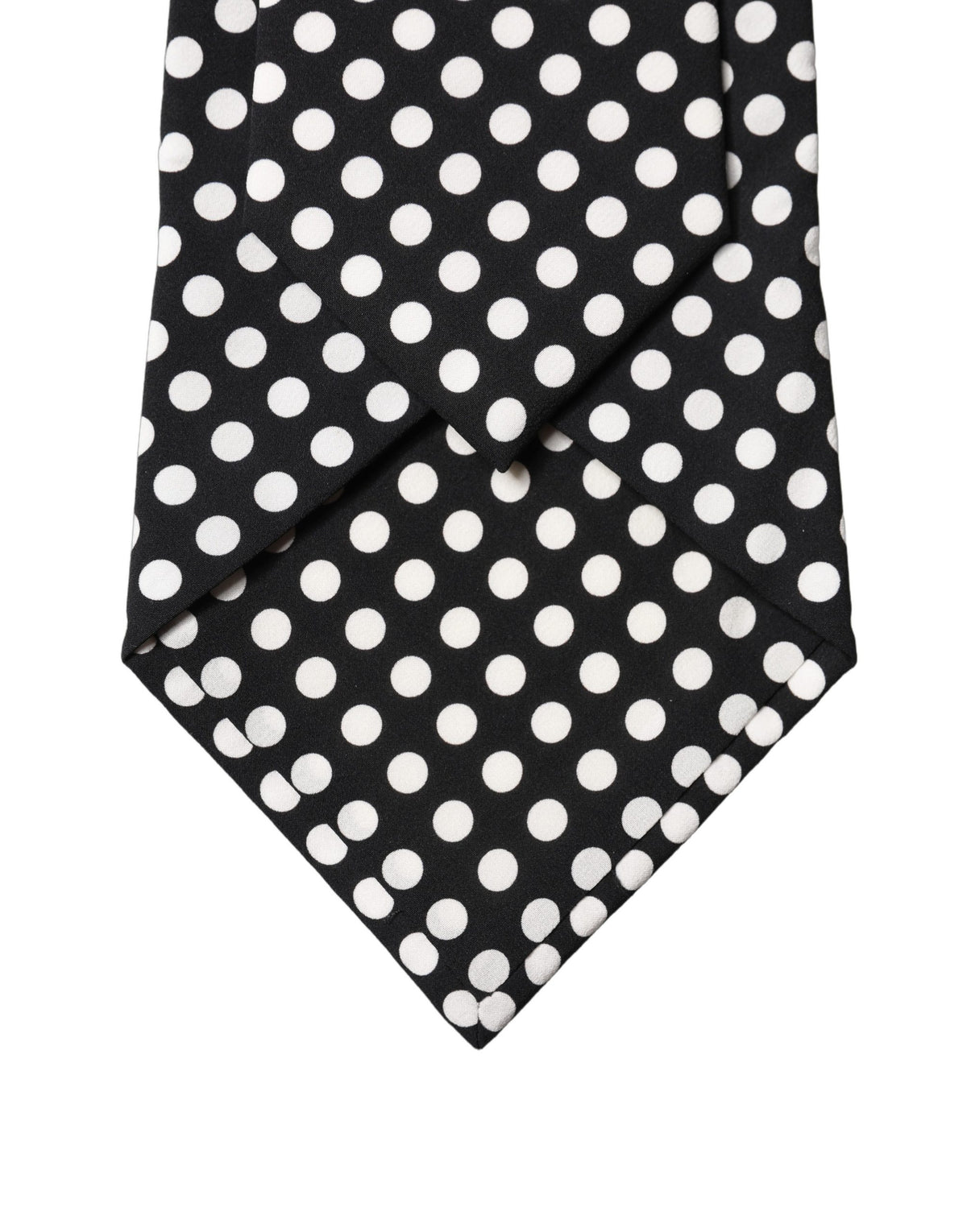 Dolce & Gabbana Dark Gray White Polka Dot Silk Adjustable Women NeckWomen's Women's Tie