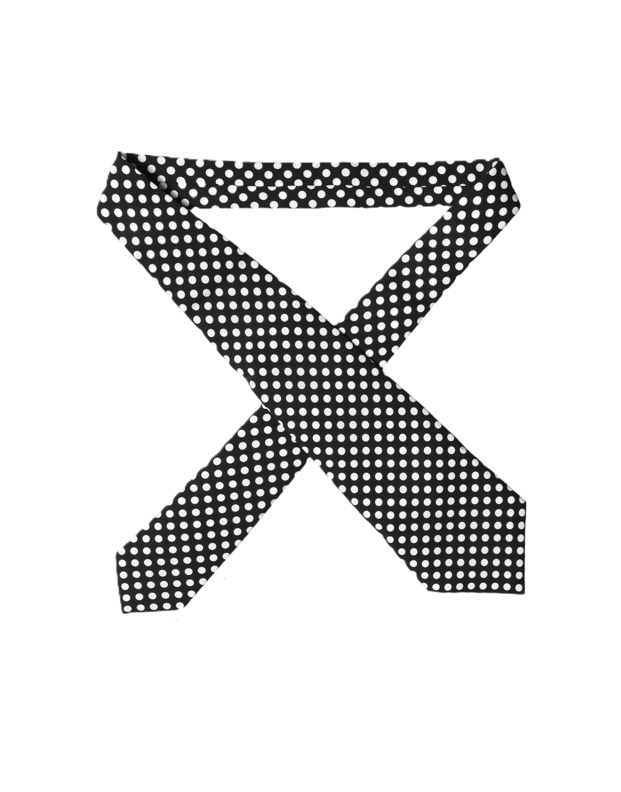 Dolce & Gabbana Dark Gray White Polka Dot Silk Adjustable Women NeckWomen's Women's Tie