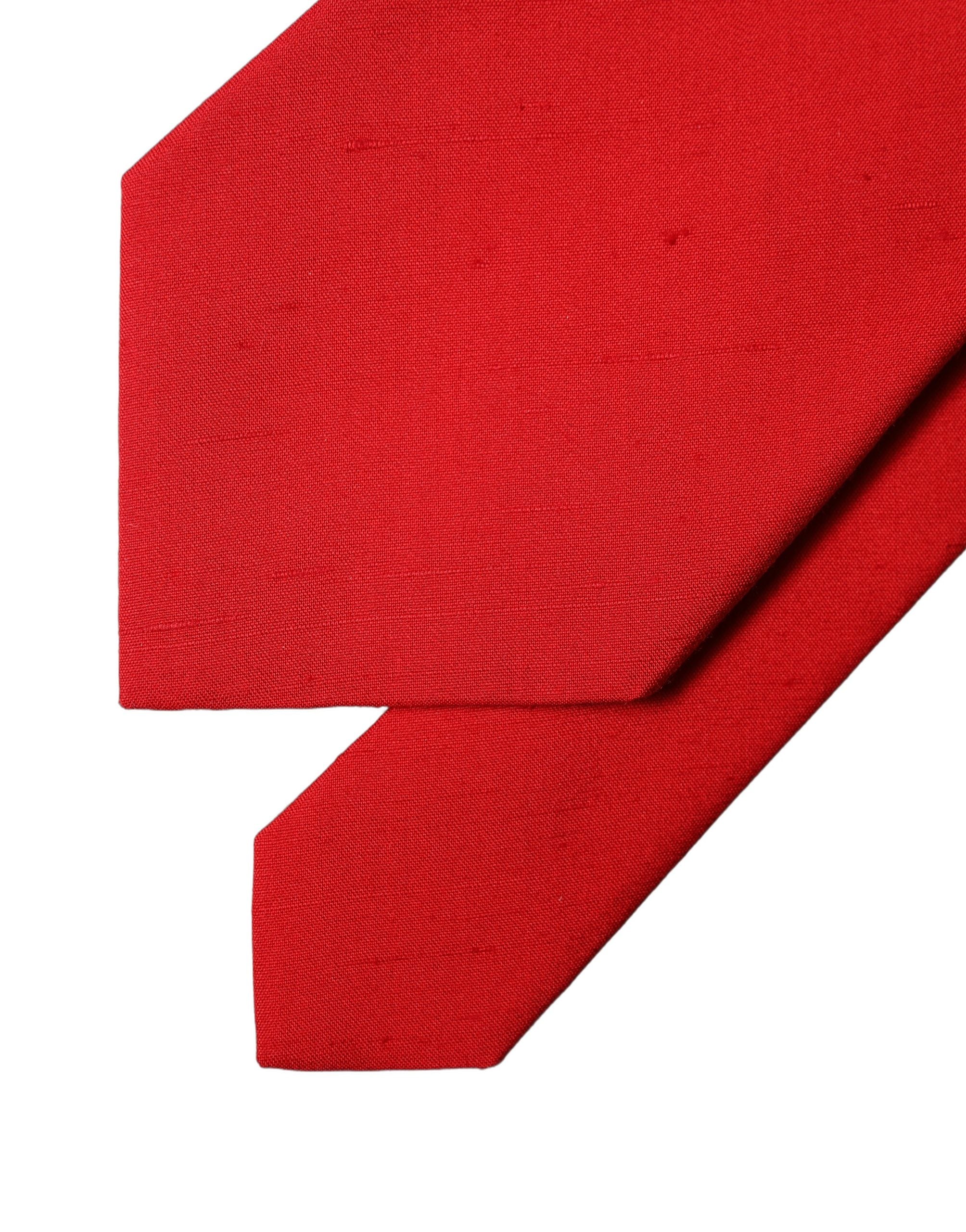 Dolce & Gabbana Red Solid Silk Cotton Adjustable Women NeckWomen's Women's Tie