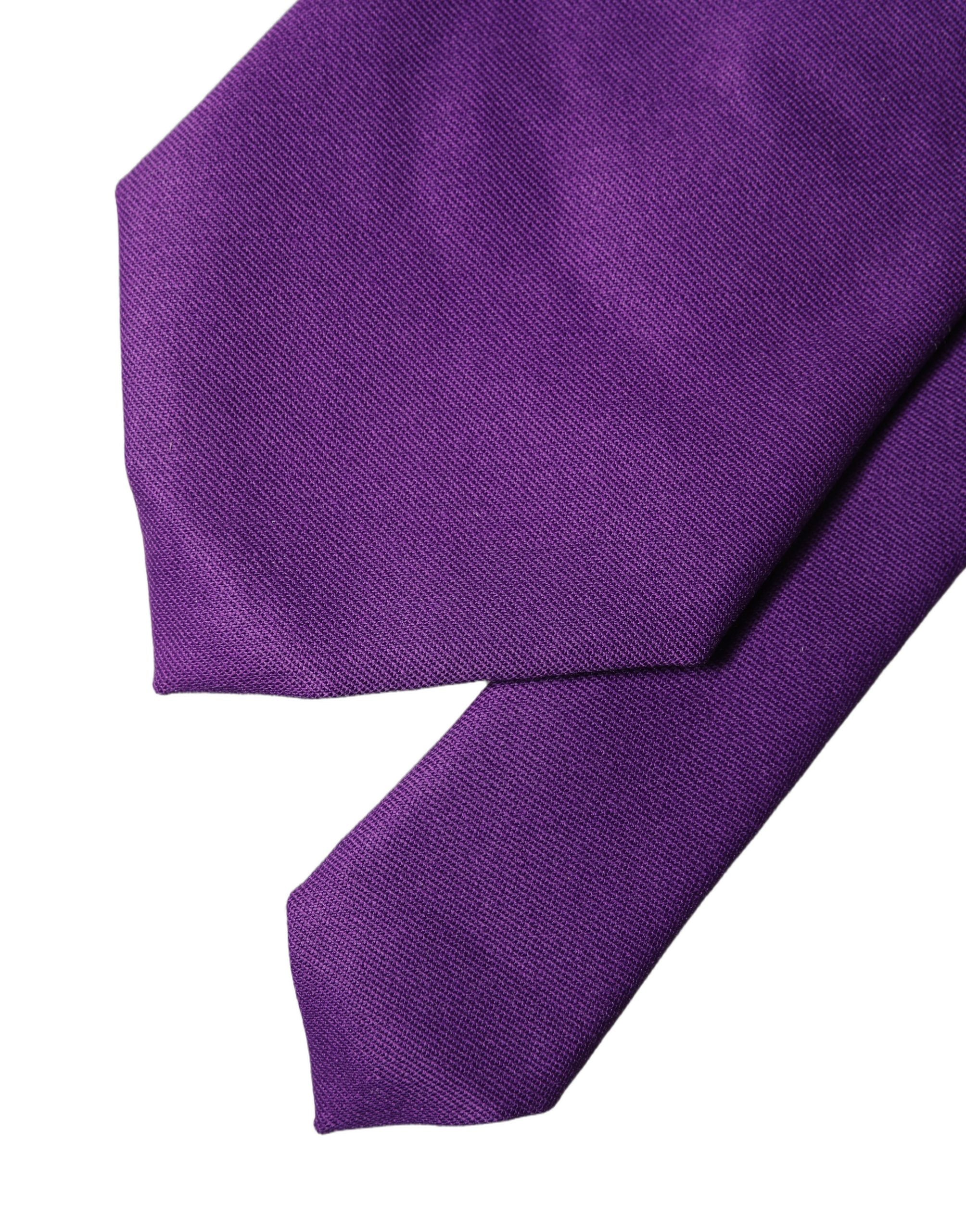 Dolce & Gabbana Purple Polyester Satin Adjustable Women Women'sd NeckWomen's Women's Tie