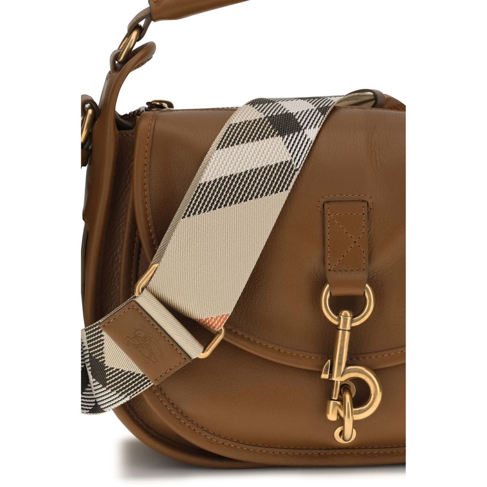 Burberry Brown Calf Leather Bos Taurus Shoulder Women's Bag