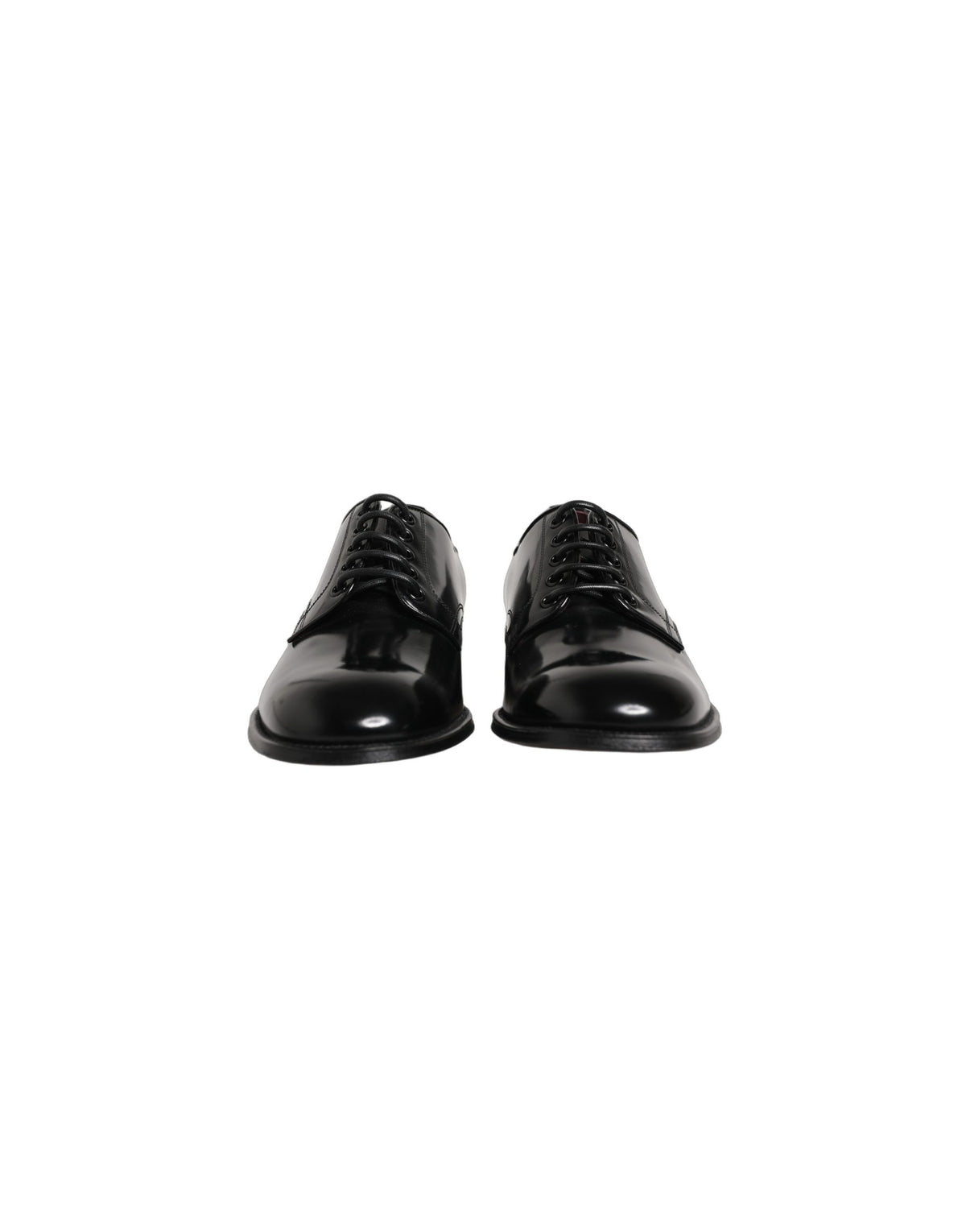Dolce & Gabbana Black Calfskin Leather Derby Men Dress Men's Shoes
