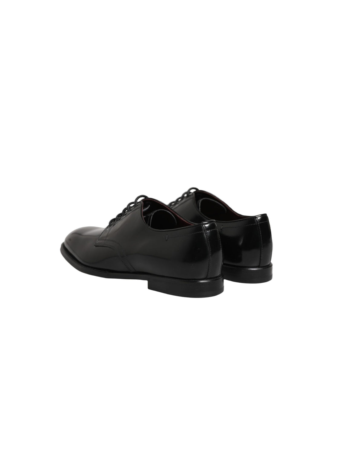 Dolce & Gabbana Black Calfskin Leather Derby Men Dress Men's Shoes