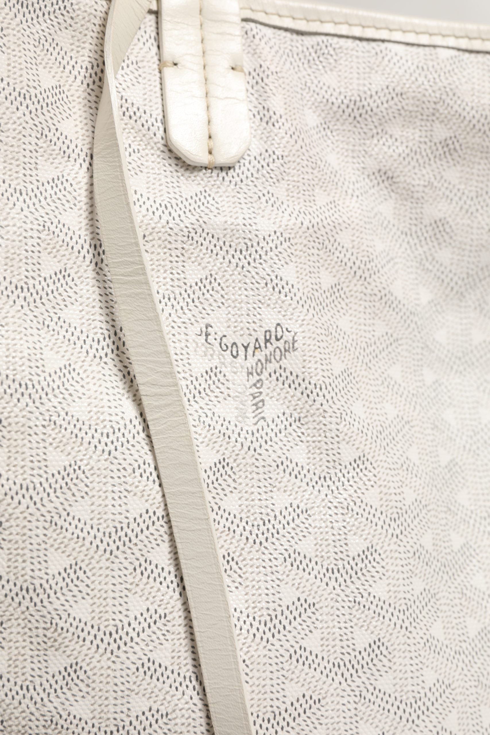 Goyard Saint Louis PM Tote Bag in Goyardine Canvas Women's White (Pre-Owned)