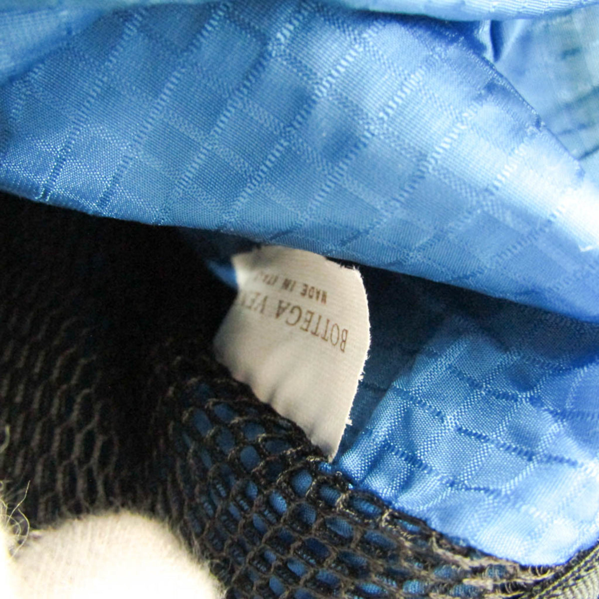 Bottega Veneta Paper Touch Bucket Nylon With Mesh Black Nylon Shoulder Bag Bag (Pre-Owned)