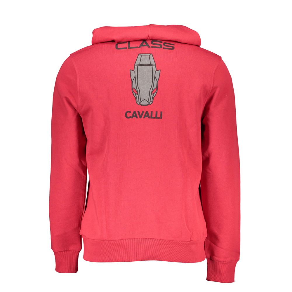 Cavalli Class Rosso Cotton Mens Men's Sweatshirt