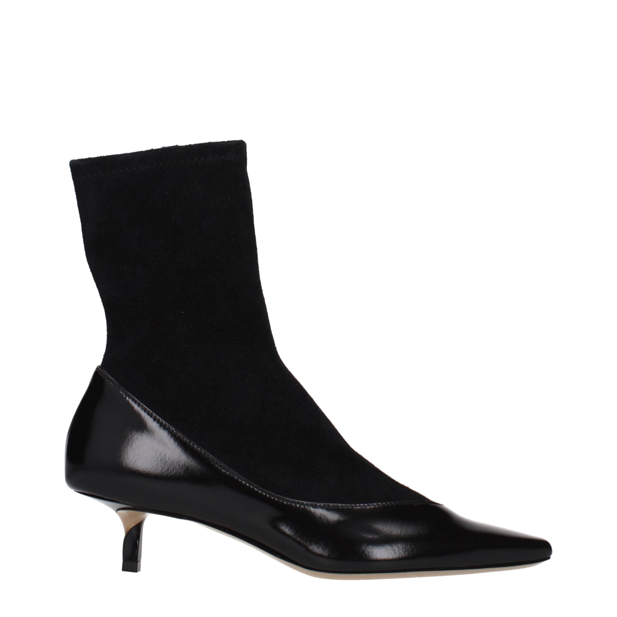Jacquemus Black Leather Ankle Women's Boots