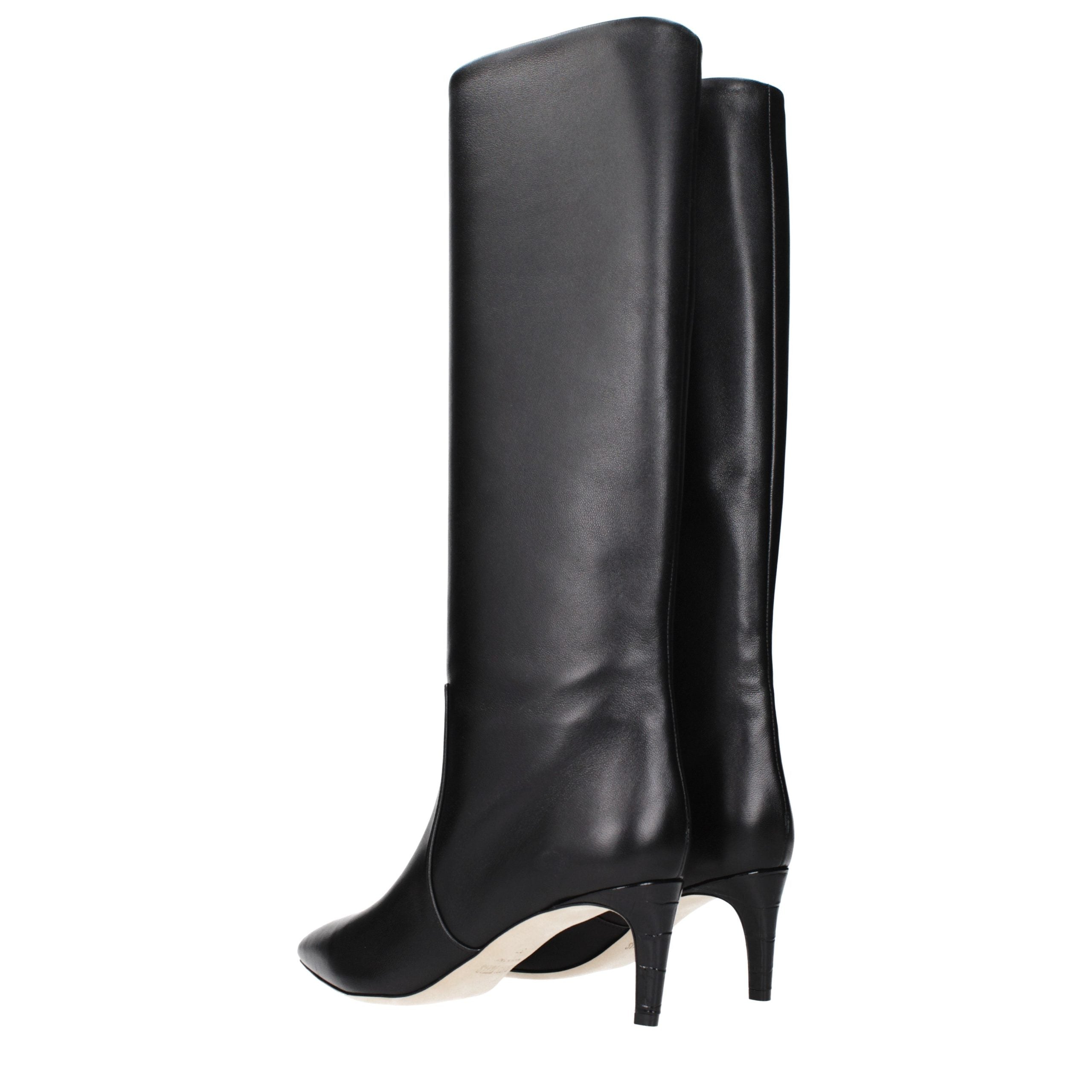 Paris Texas Black Leather Ankle Women's Boots