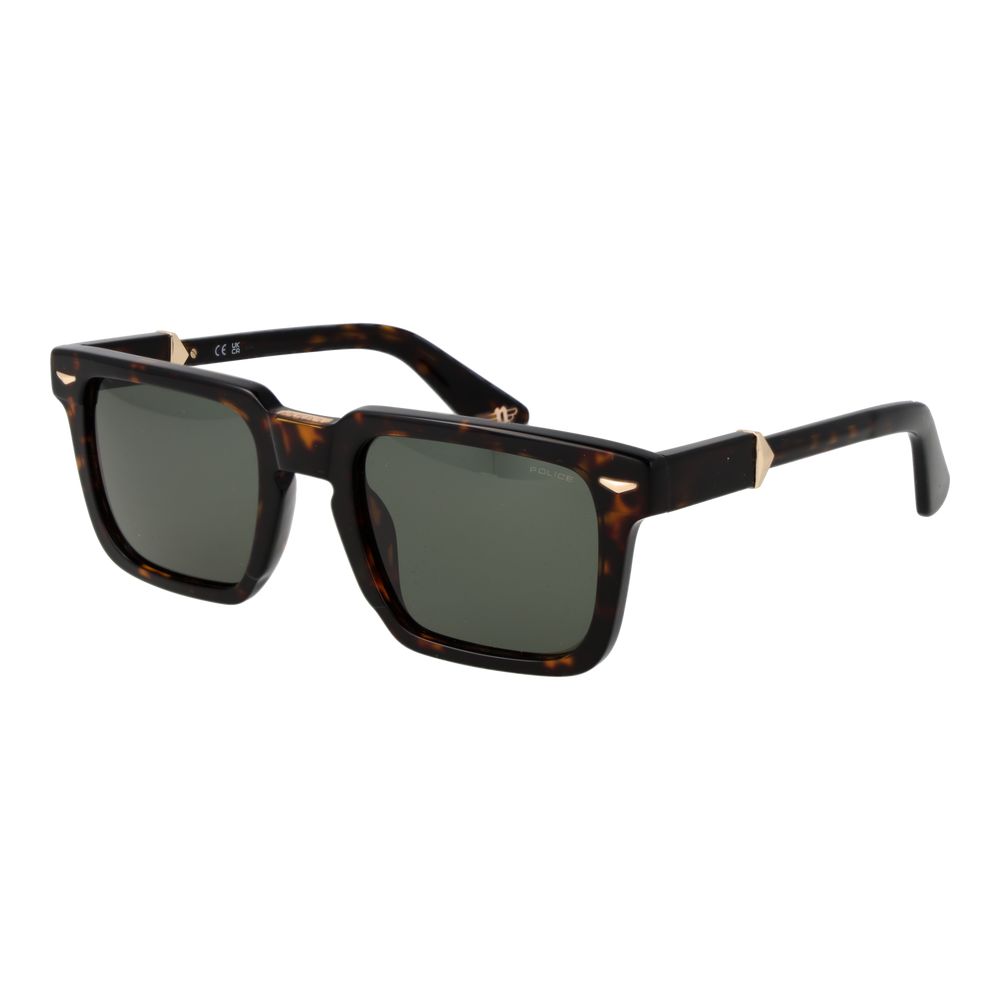 Police Brown Cellulose Acetate Men's Sunglasses