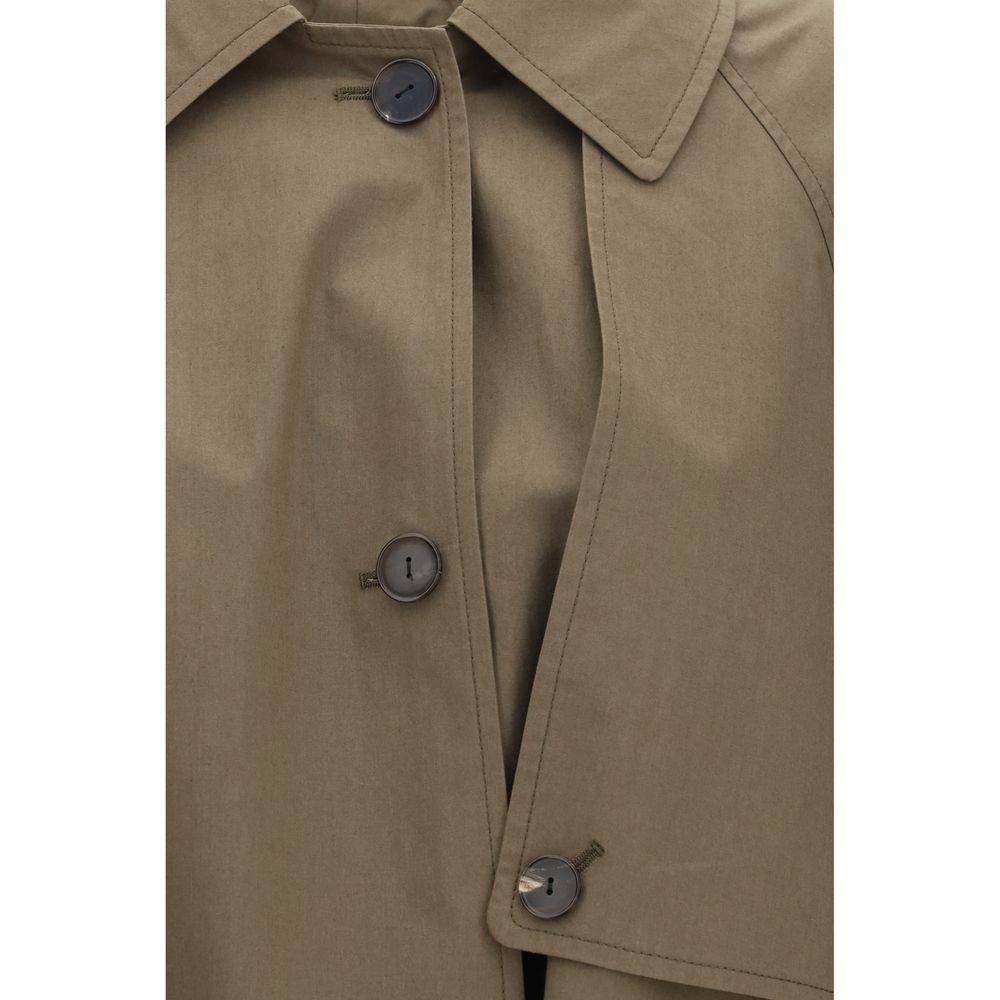 Calvin Klein Bicolor Cotton Trench Women's Coat