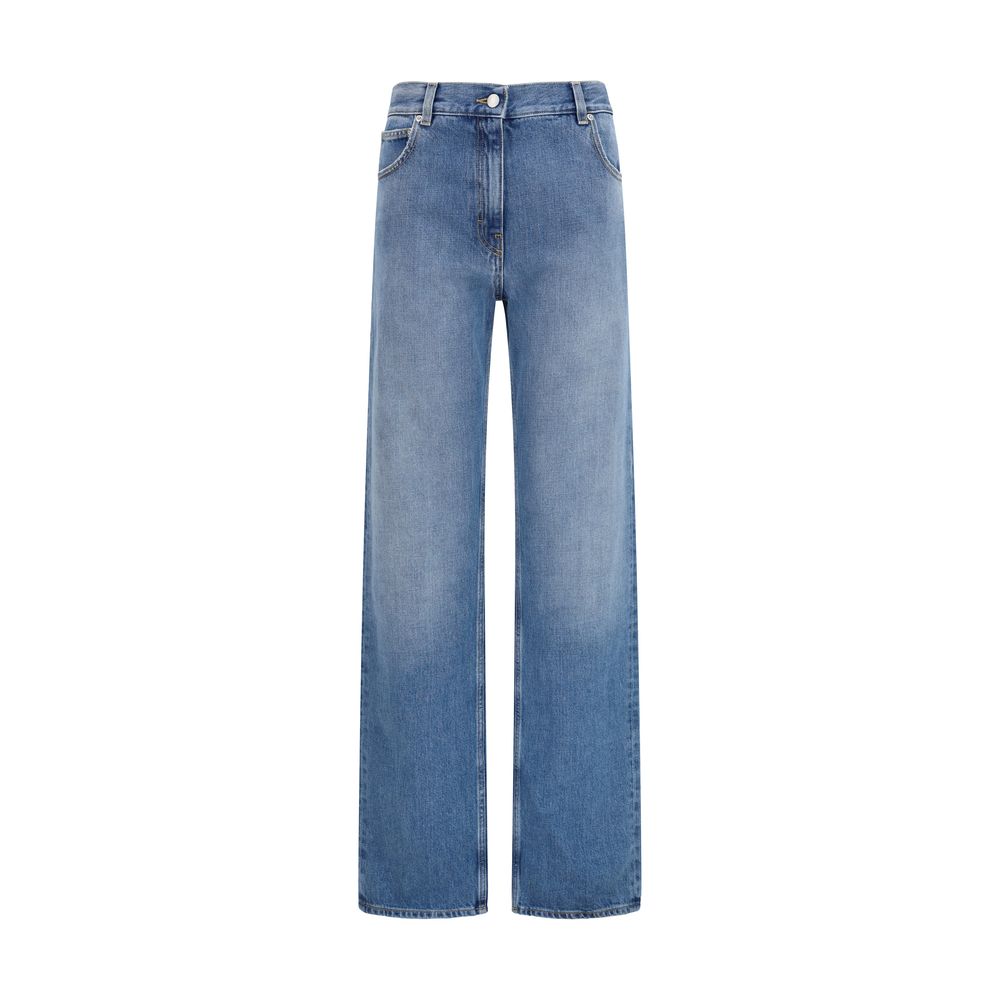 Calvin Klein Blue Cotton Straight-Leg Women's Jeans