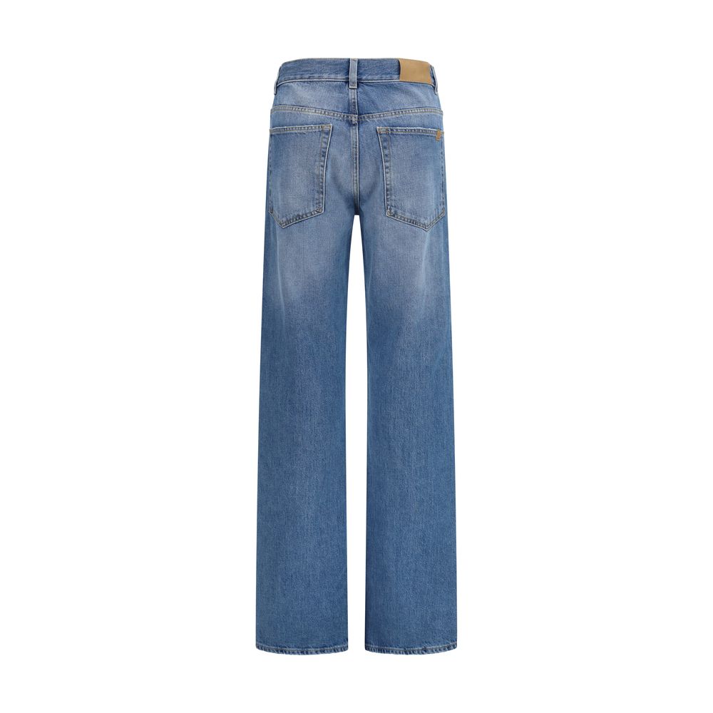 Calvin Klein Blue Cotton Straight-Leg Women's Jeans