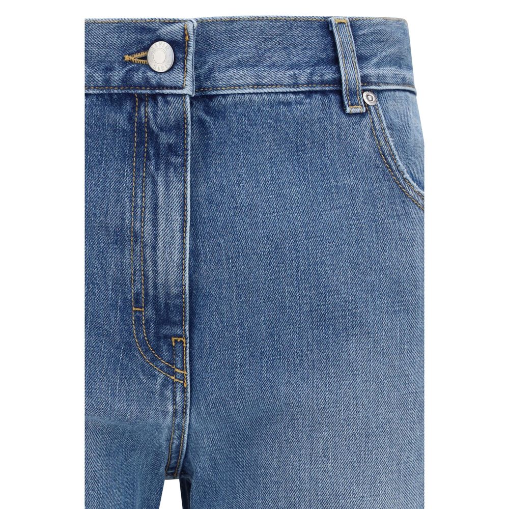 Calvin Klein Blue Cotton Straight-Leg Women's Jeans