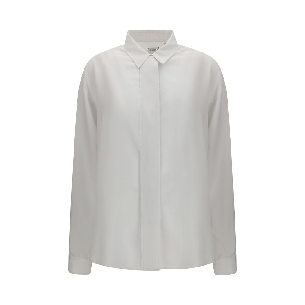 Calvin Klein White Silk Dress Women's Shirt