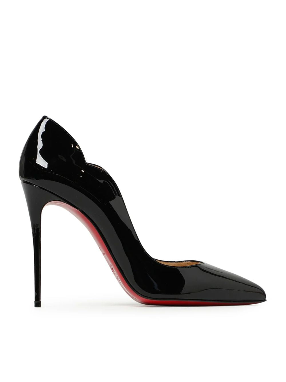 Christian Louboutin Black Patent Leather Hot Chick Pumps Women's 100