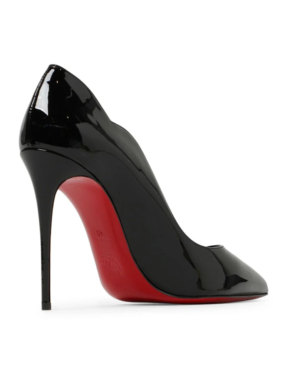 Christian Louboutin Black Patent Leather Hot Chick Pumps Women's 100