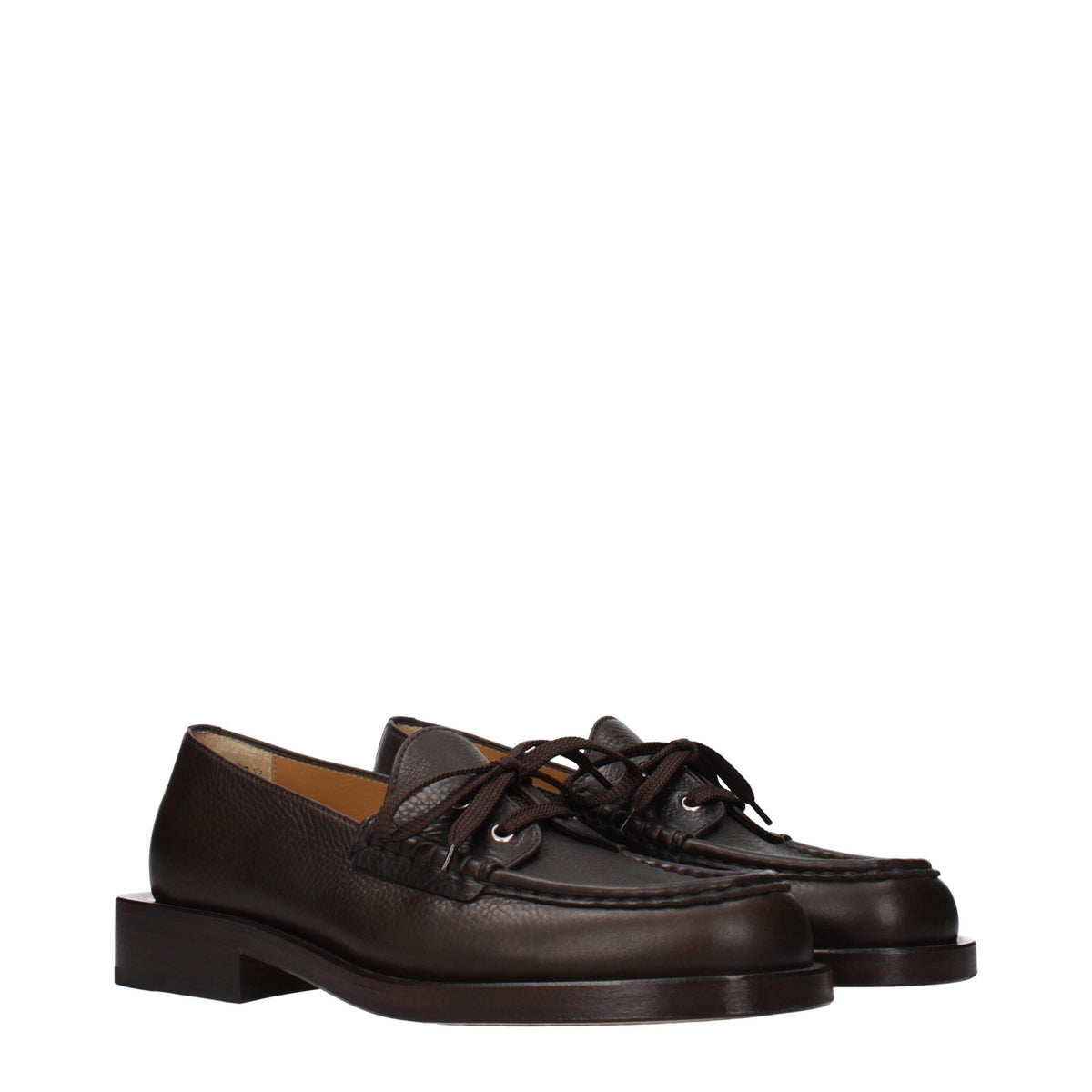 Jacquemus Brown Leather Slip-On Men's Loafers