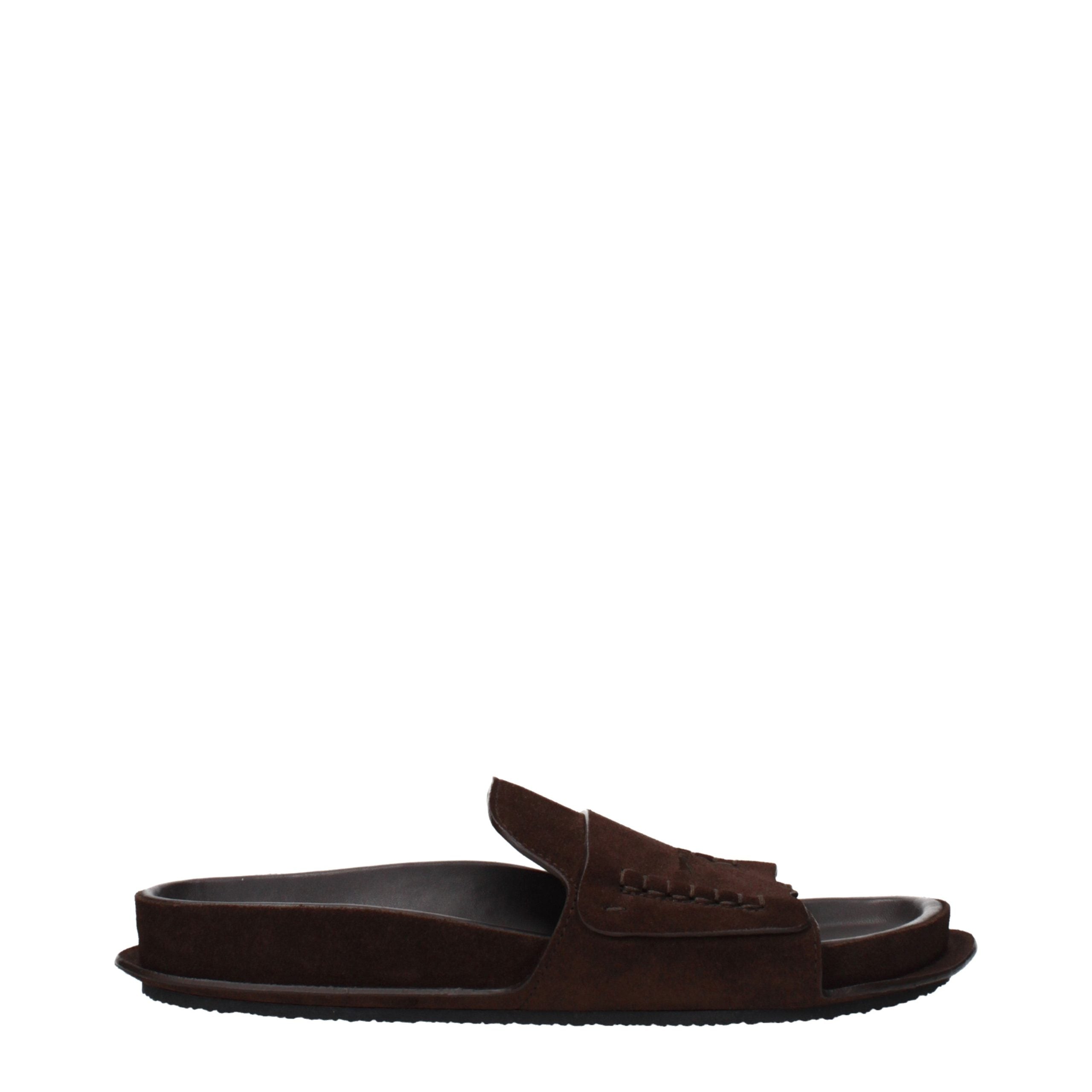 Jacquemus Brown Leather Women's Slippers
