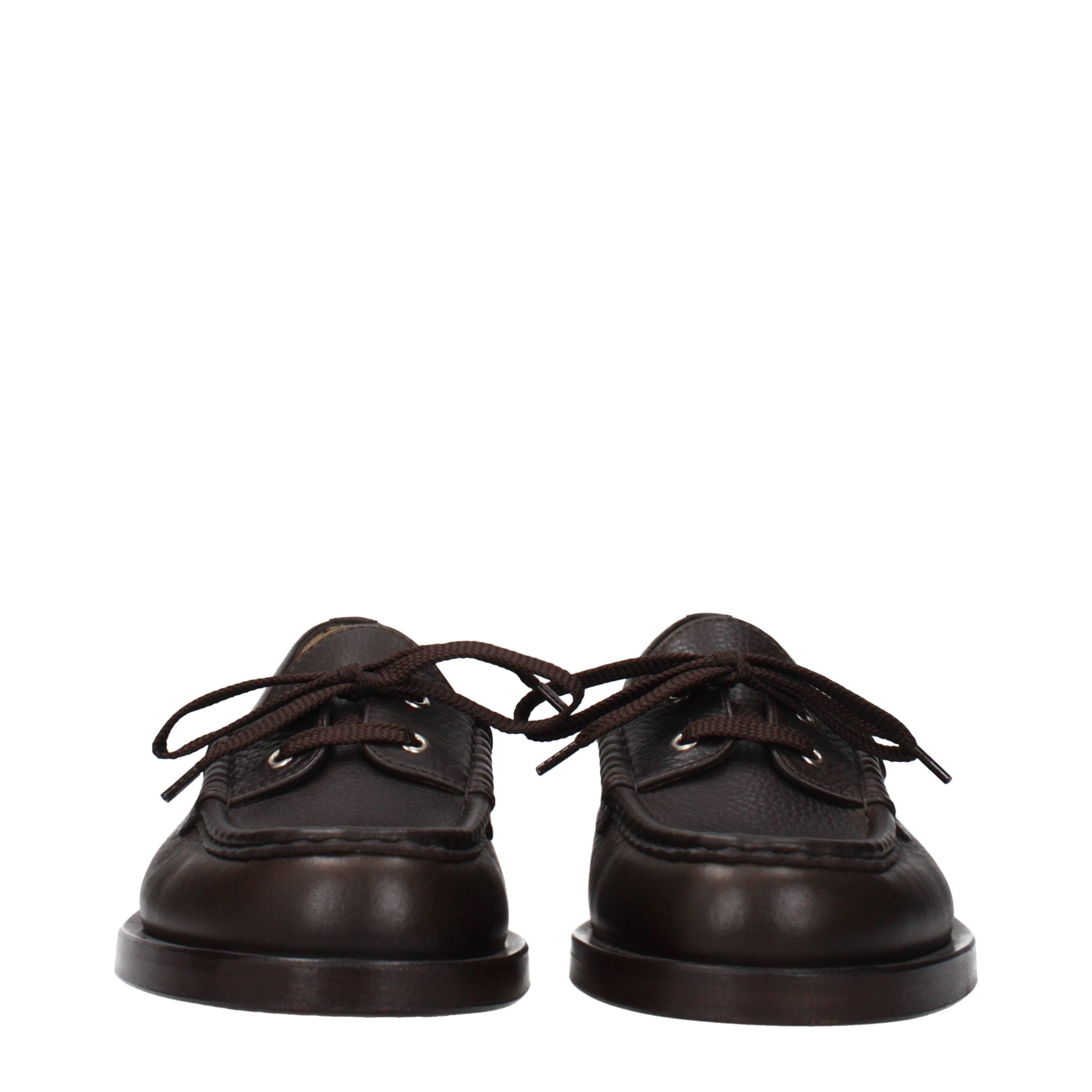 Jacquemus Brown Leather Slip-On Men's Loafers