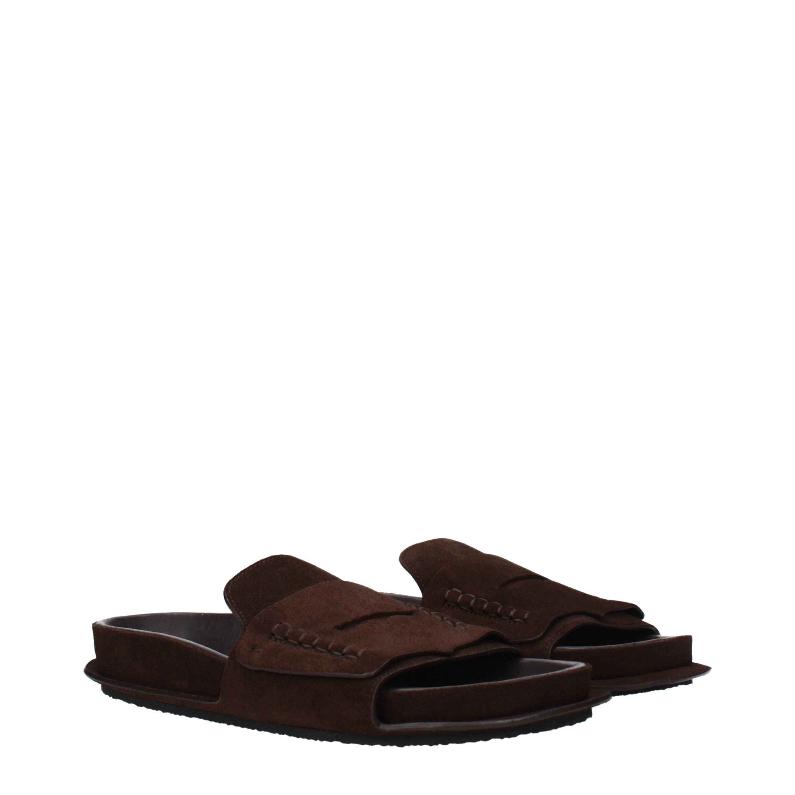 Jacquemus Brown Leather Women's Slippers