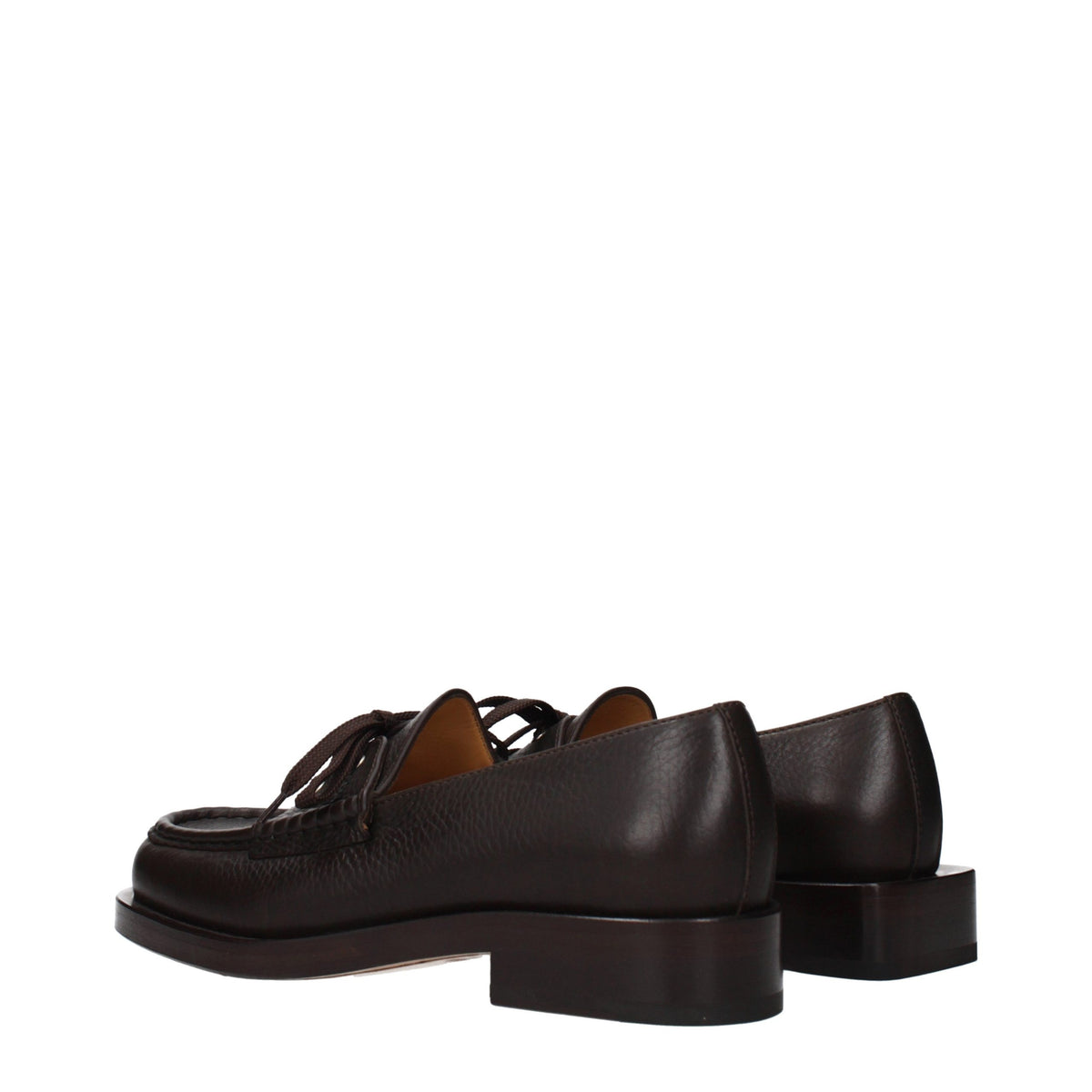Jacquemus Brown Leather Slip-On Men's Loafers