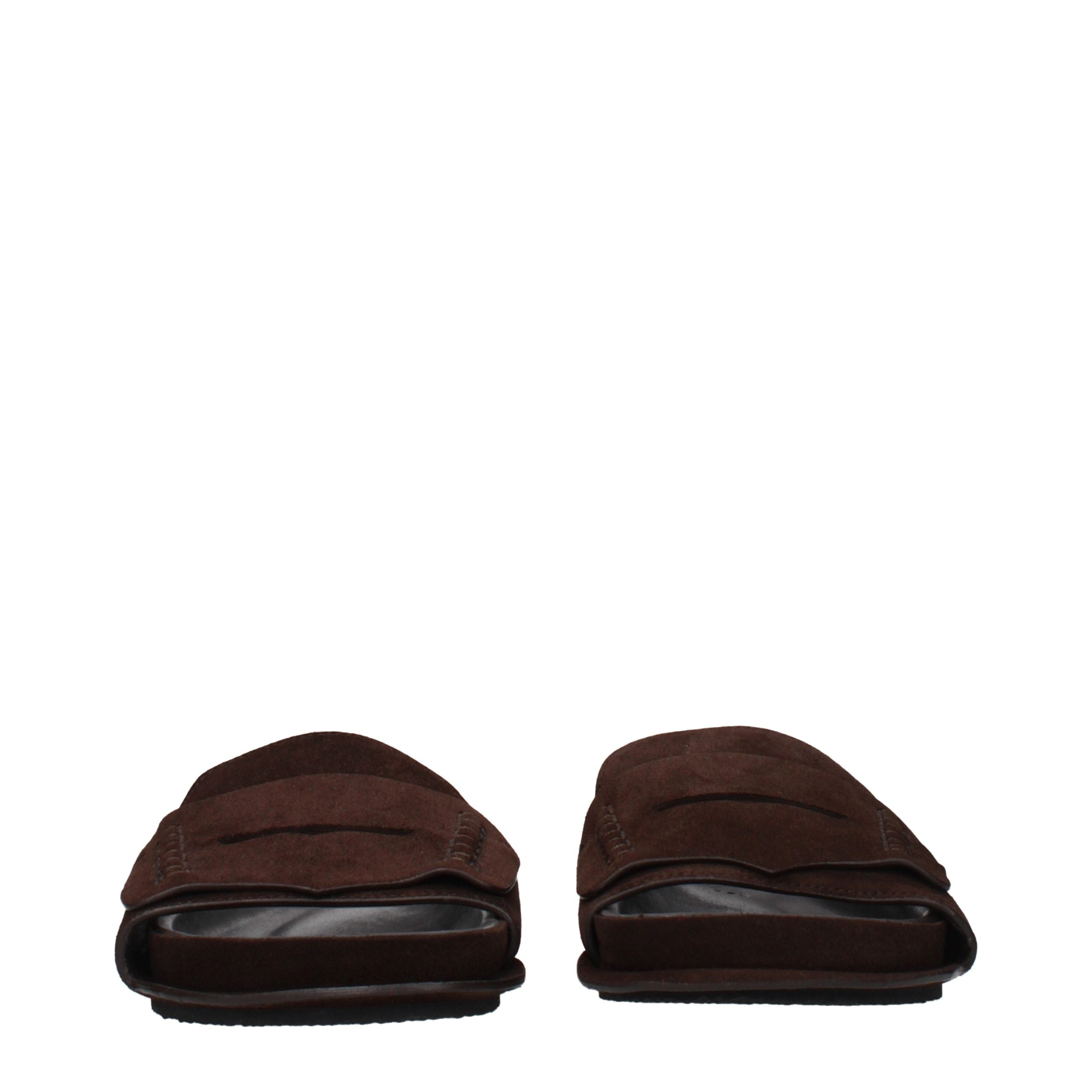 Jacquemus Brown Leather Women's Slippers