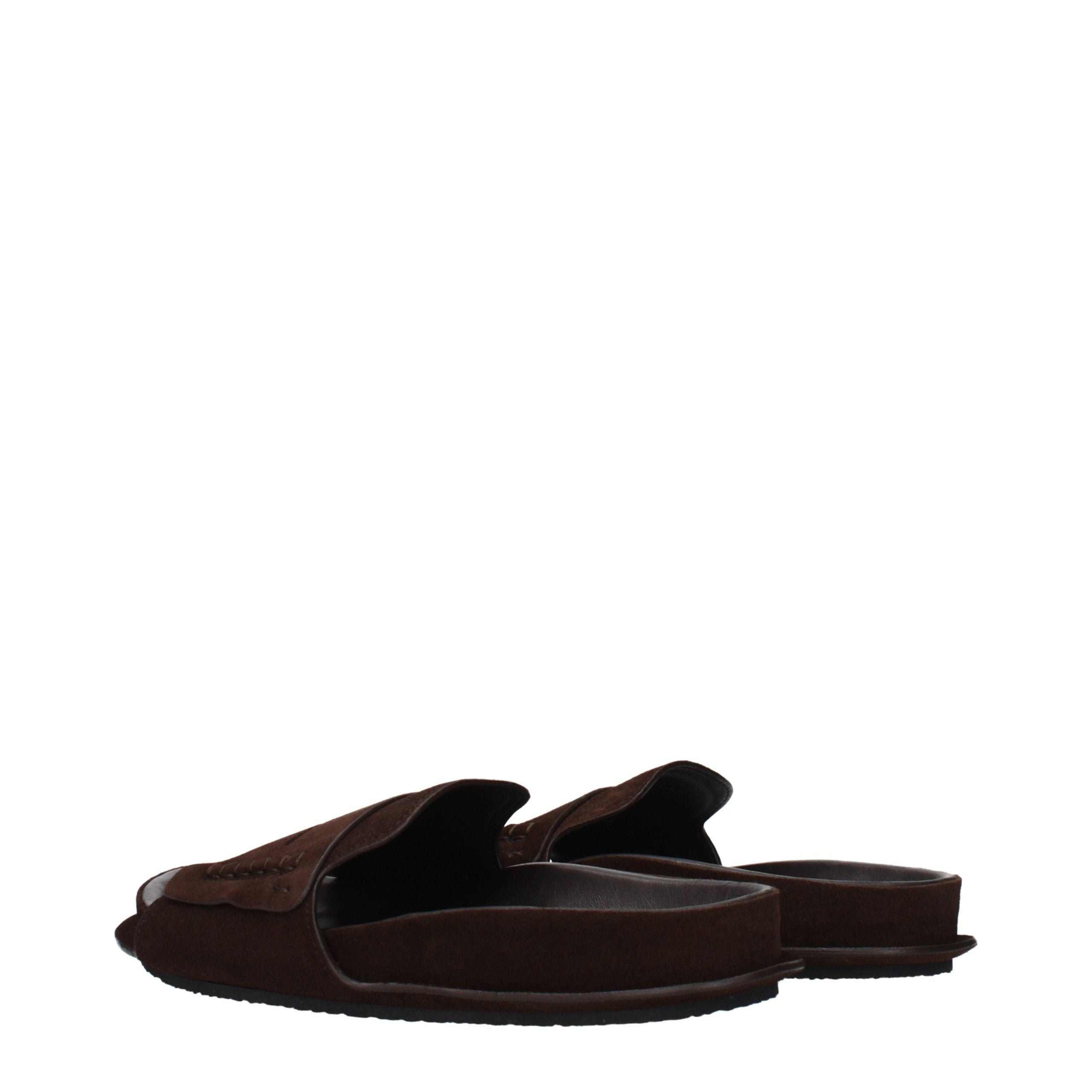 Jacquemus Brown Leather Women's Slippers