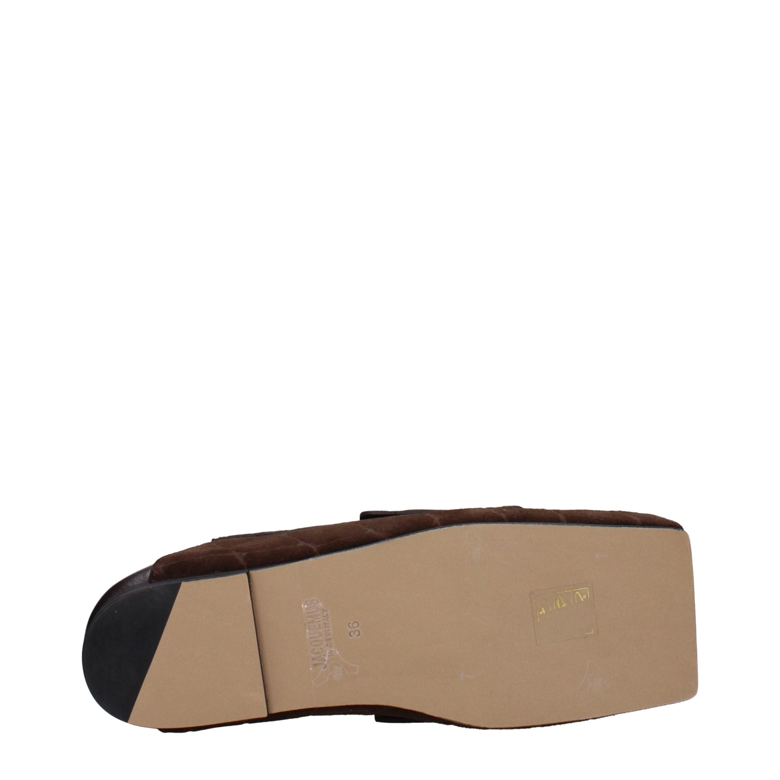 Jacquemus Brown Leather Slip-On Women's Loafers