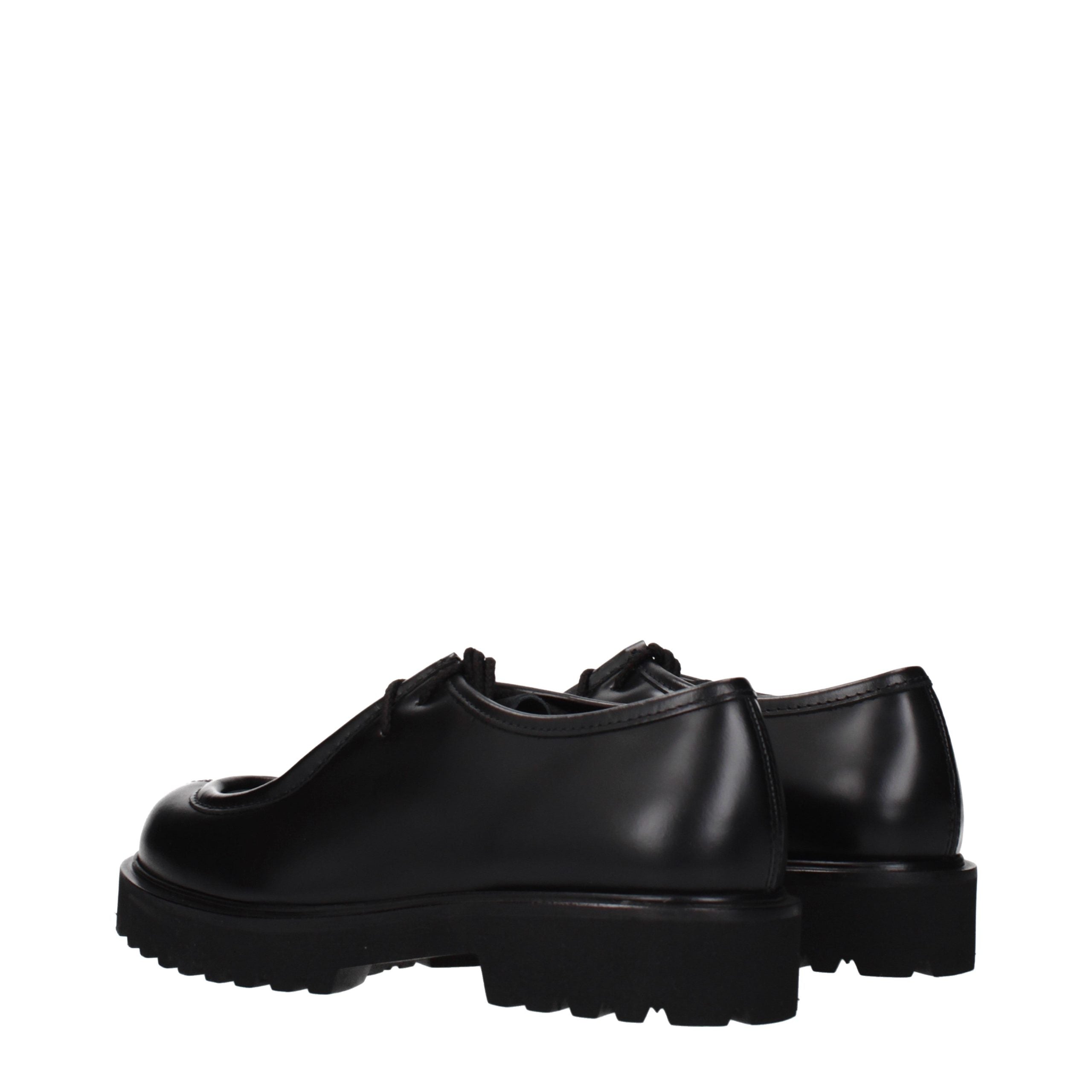 Max Mara Black Leather Oxfords And Women's Derbies