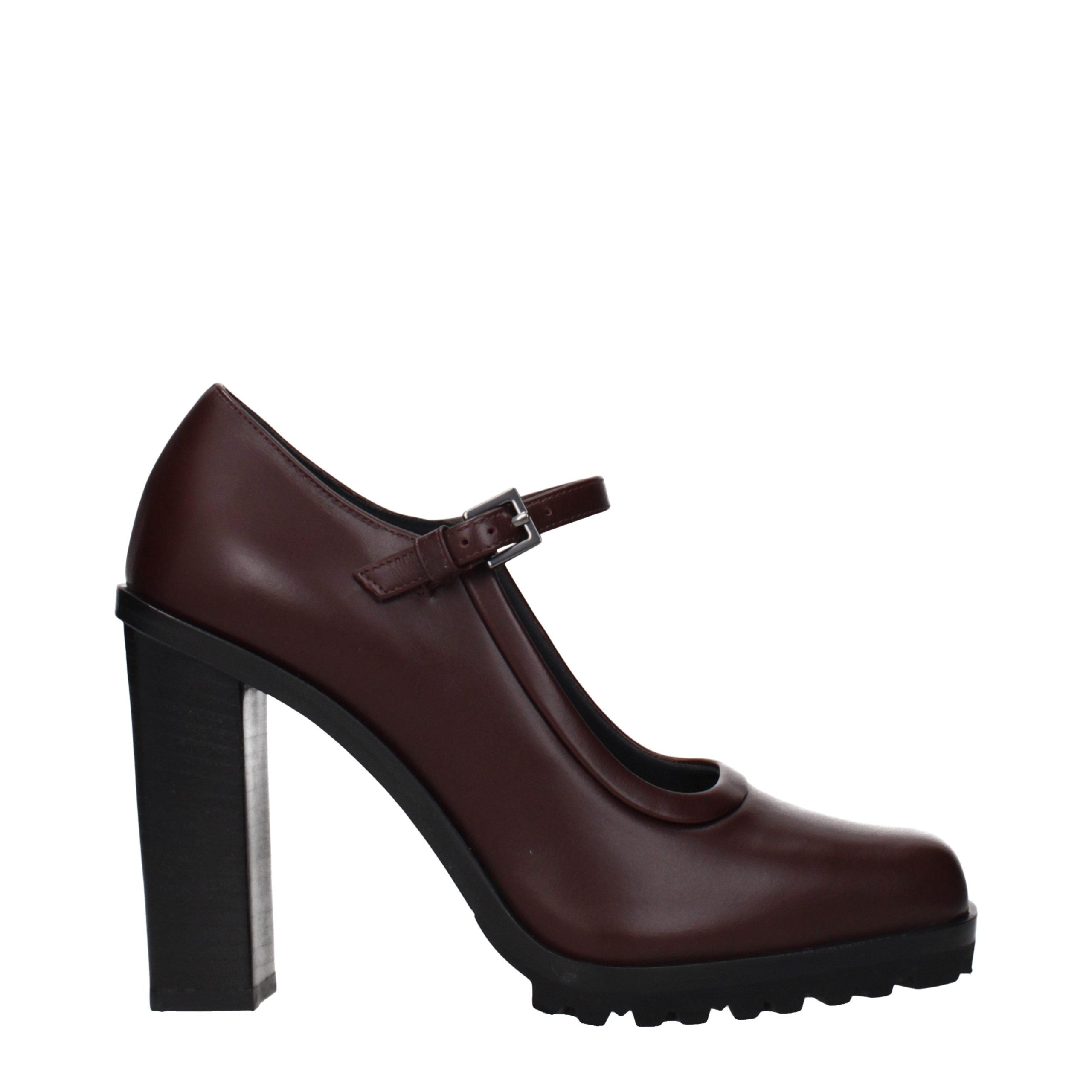 Max Mara Brown Leather High Heel Women's Pumps