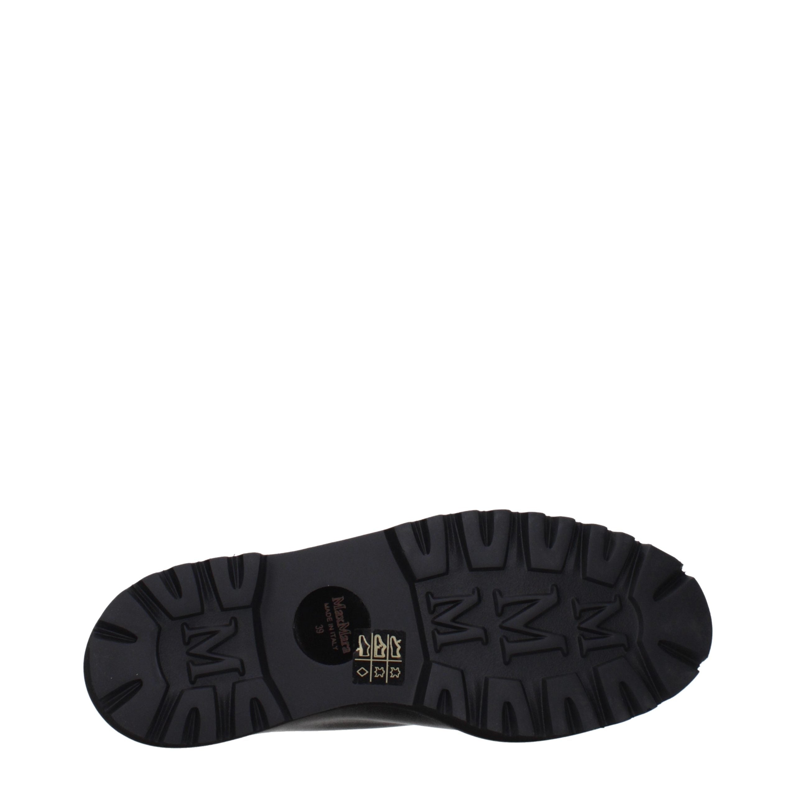 Max Mara Black Leather Oxfords And Women's Derbies